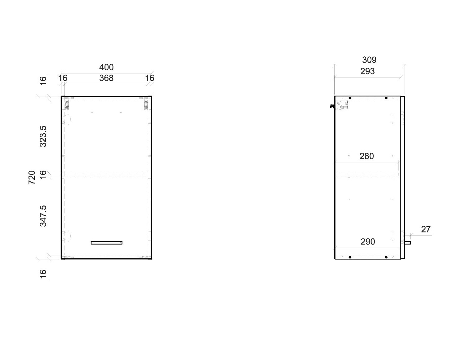 Modularan zidni ormarić Quti 114