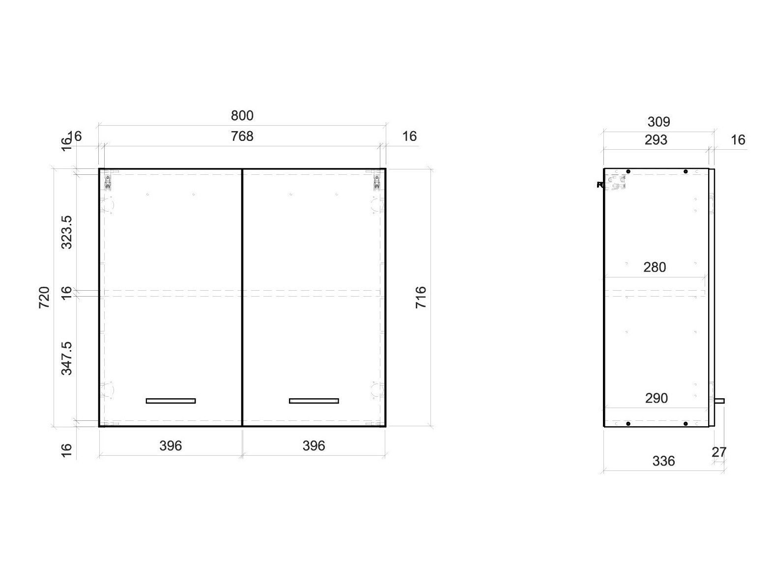 Modularan zidni ormarić Quti 116