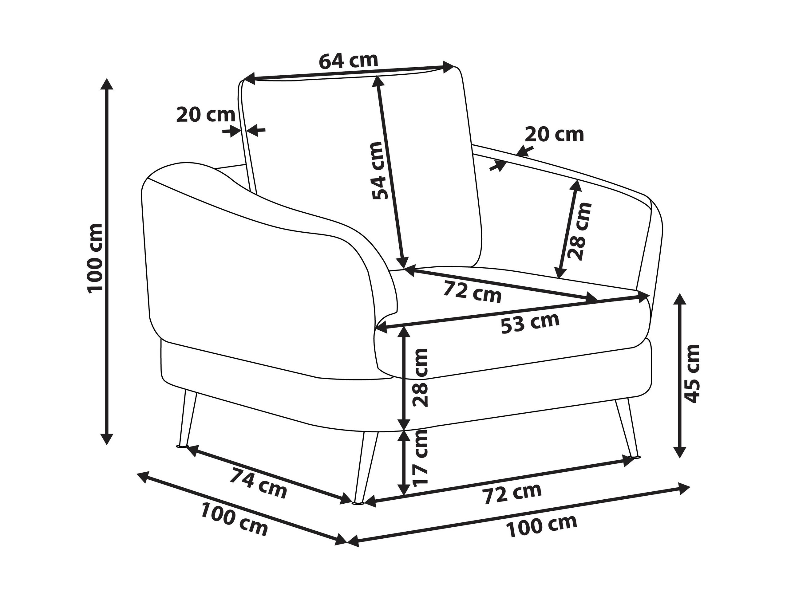 Fotelja Berwyn 2901 (Svijetlo bež)