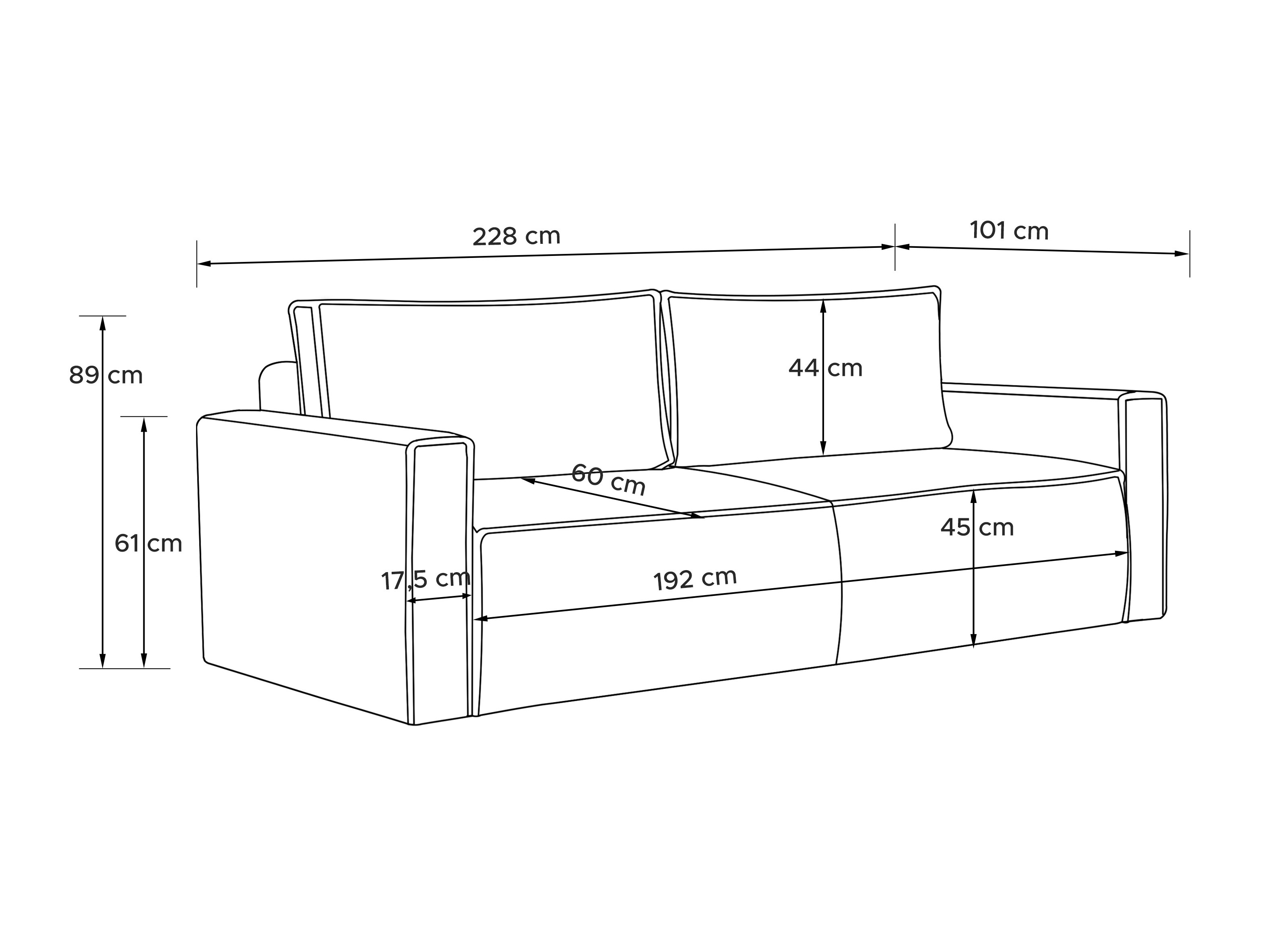 Kauč na razvlačenje Domferi 101 (Poso 135)