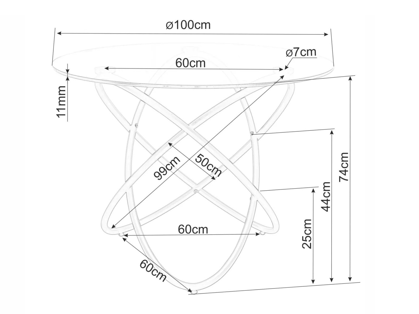 Stol Detroit 933 (Crna)