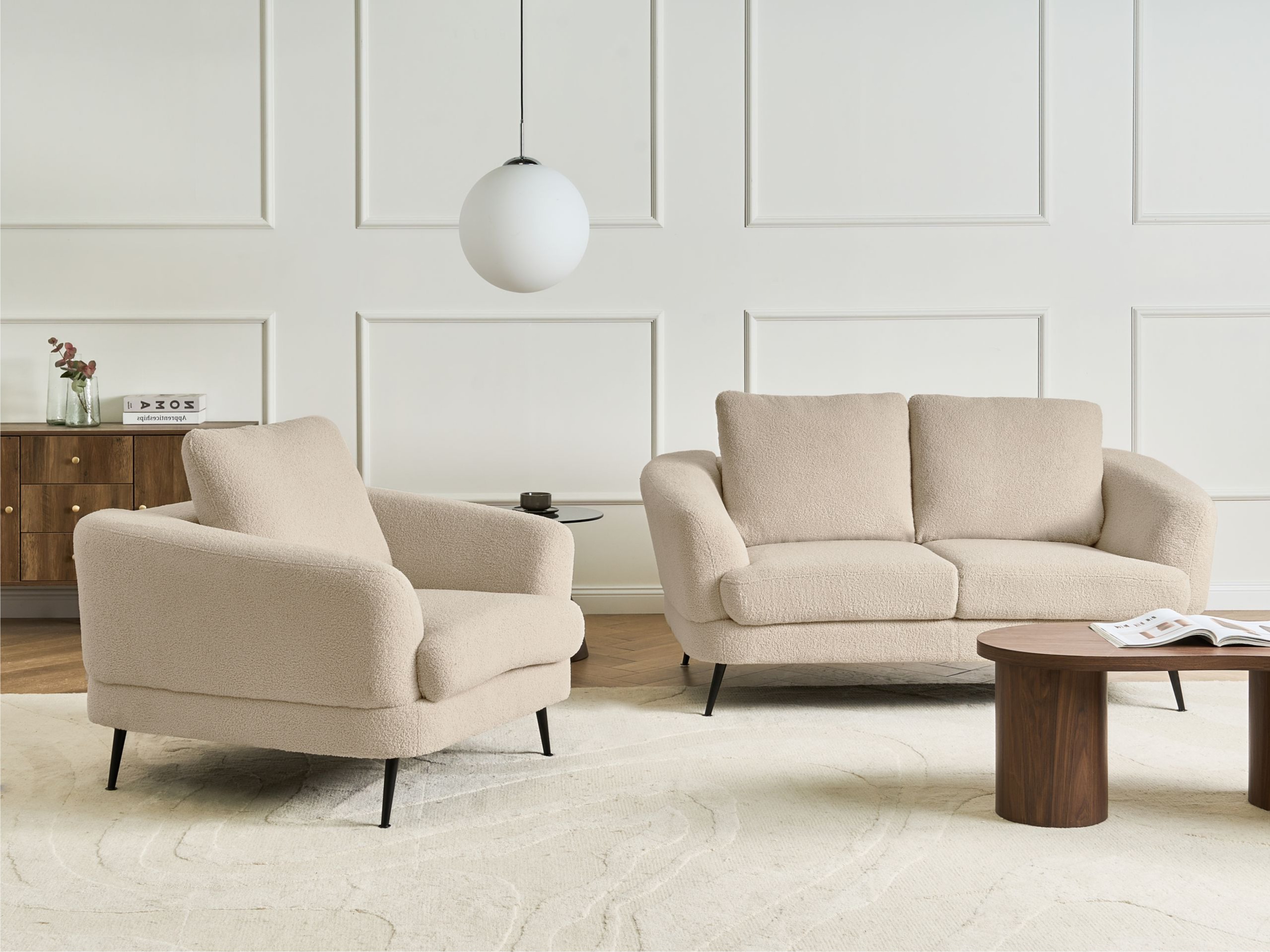 Tapecirani namještaj Berwyn 2902 (Svijetlo bež)