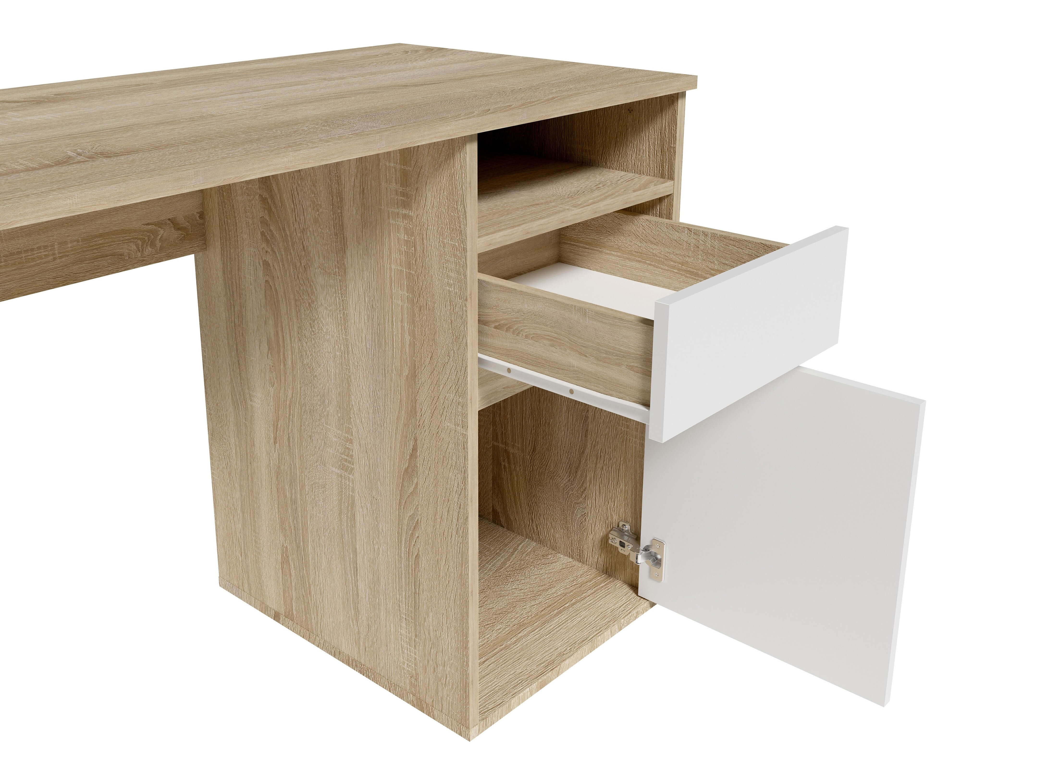 Uredski stol Baytown 190 (Bijela + Sonoma hrast)