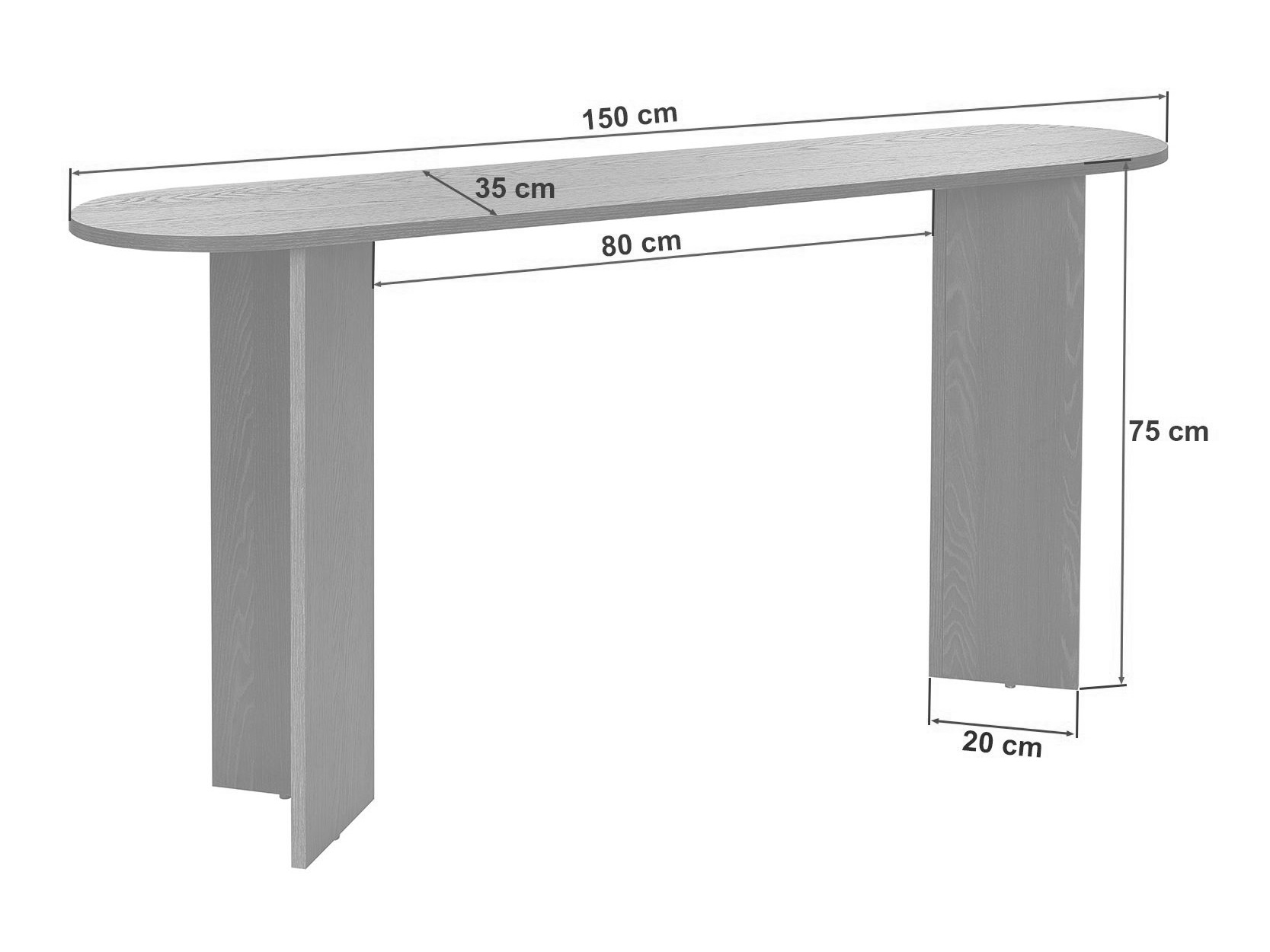 Konzolni stolić Novato 133 (Svijetli travertin)