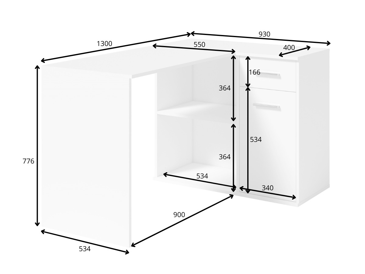 Kutni uredski stol Baytown 200