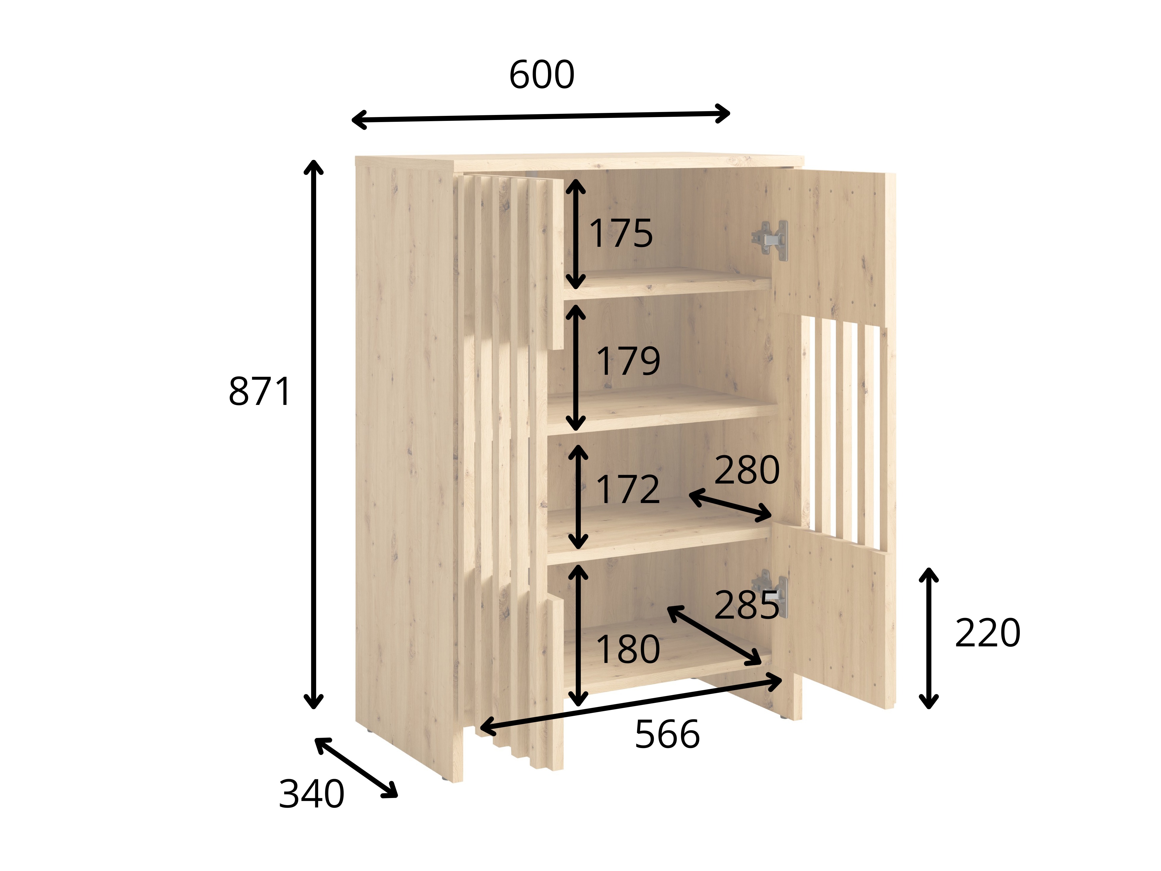 Ormarić Baytown 205 (Crna)