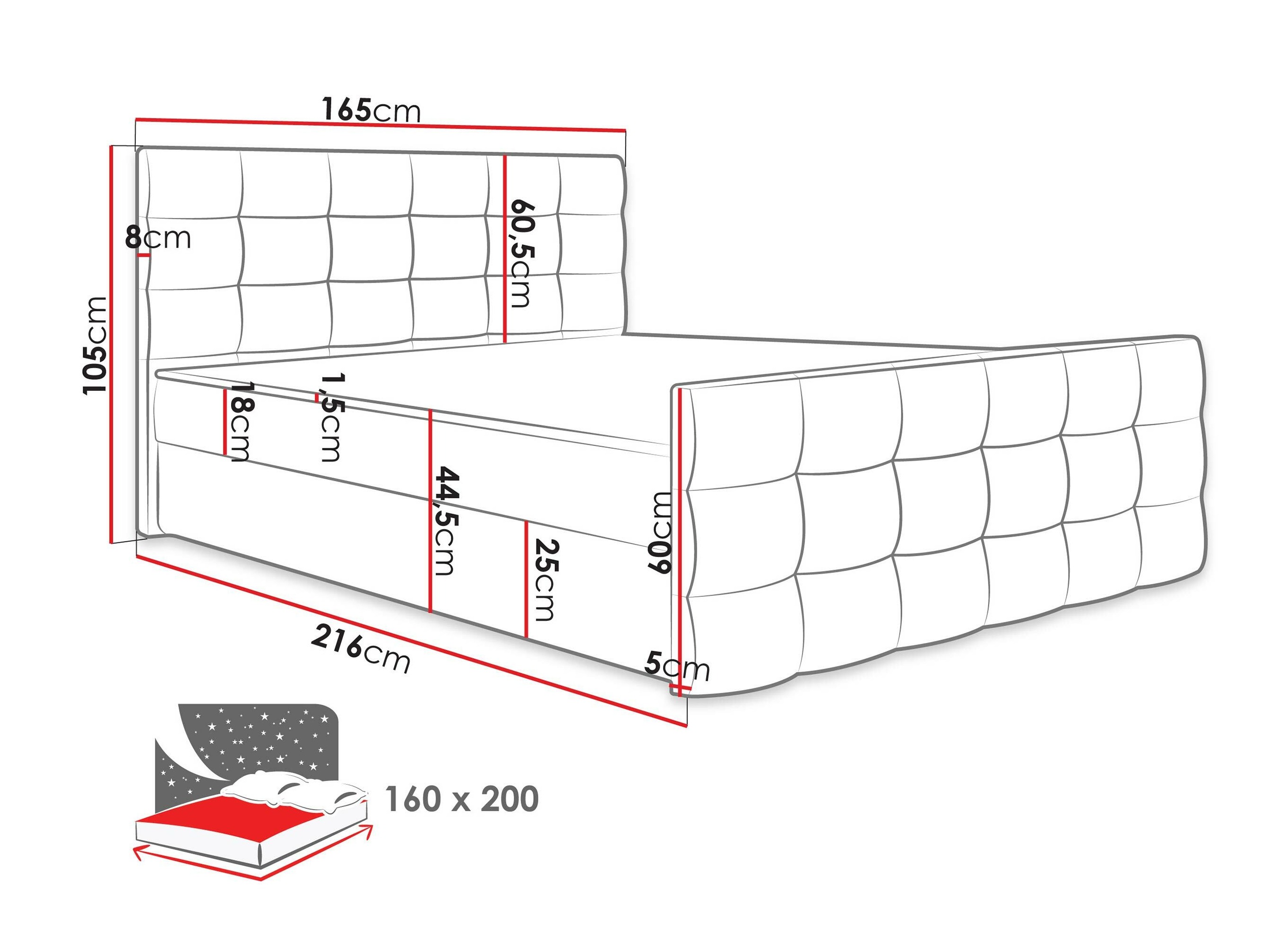 Boxspring krevet Memphis 113 (Rico 01)