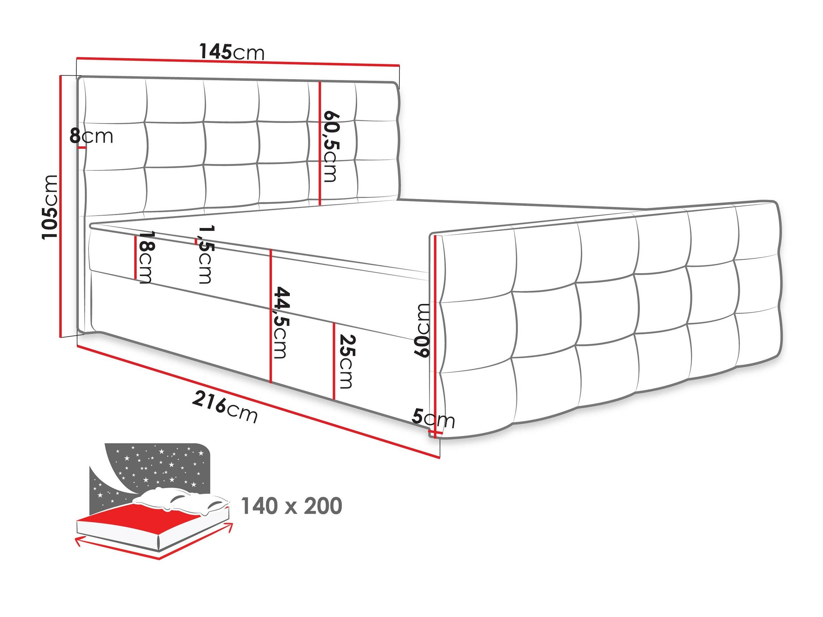Boxspring krevet Memphis 113 (Rico 19)