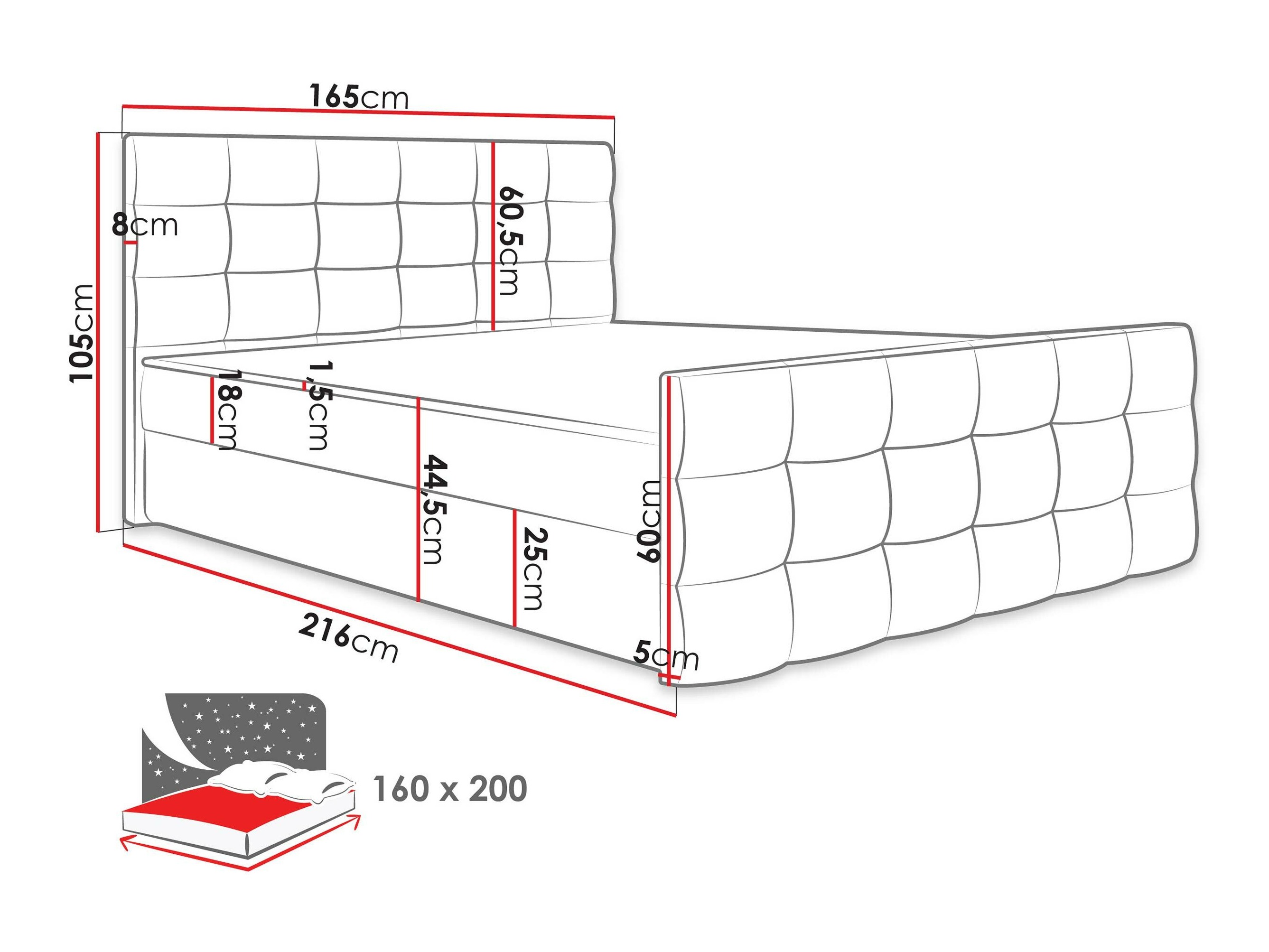 Boxspring krevet Memphis 113 (Rico 19)
