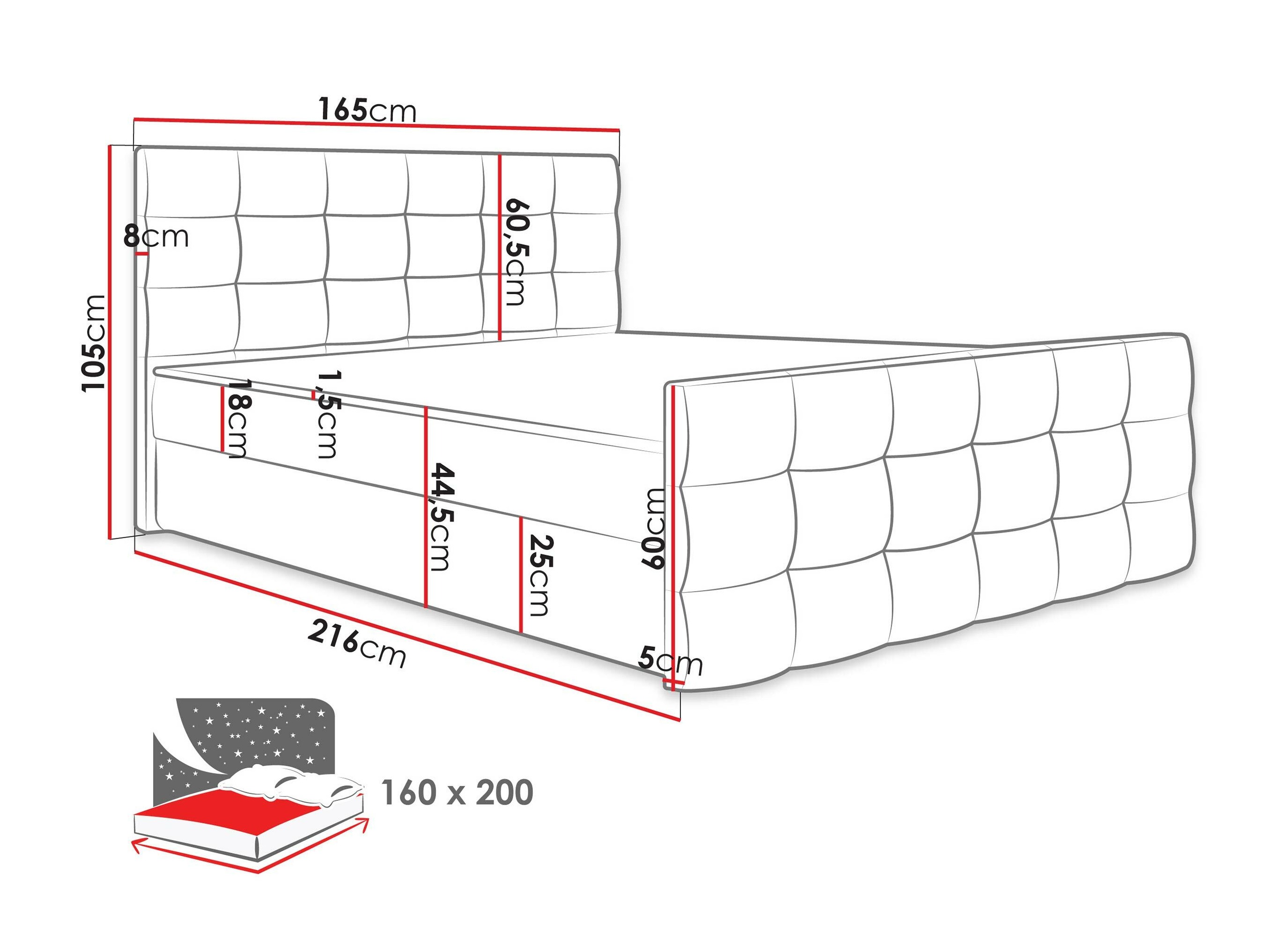 Boxspring krevet Memphis 113 (Soft 029)