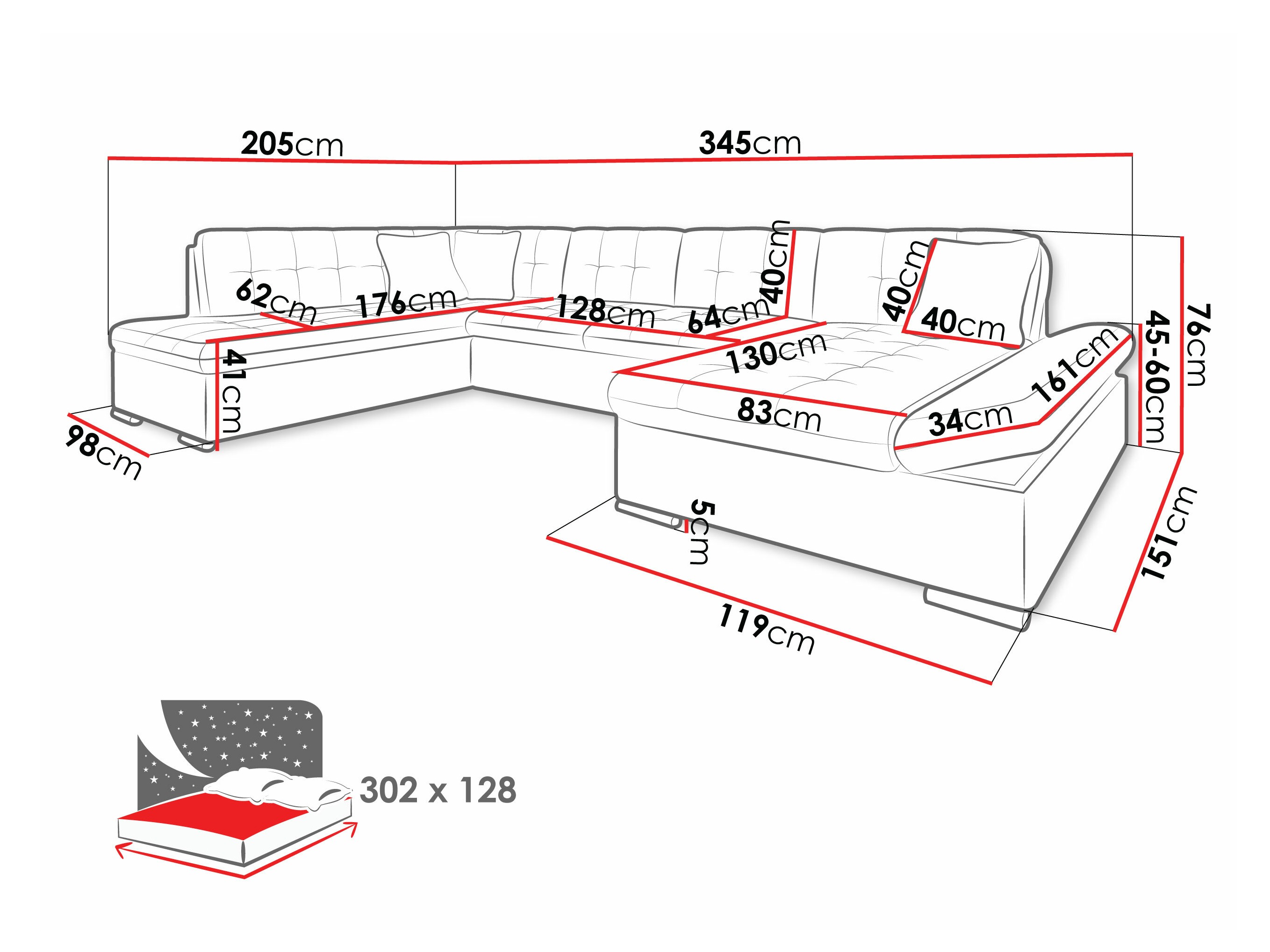 Kutna garnitura Comfivo 150 (Soft 017 + Kronos 22 + Kronos 02)