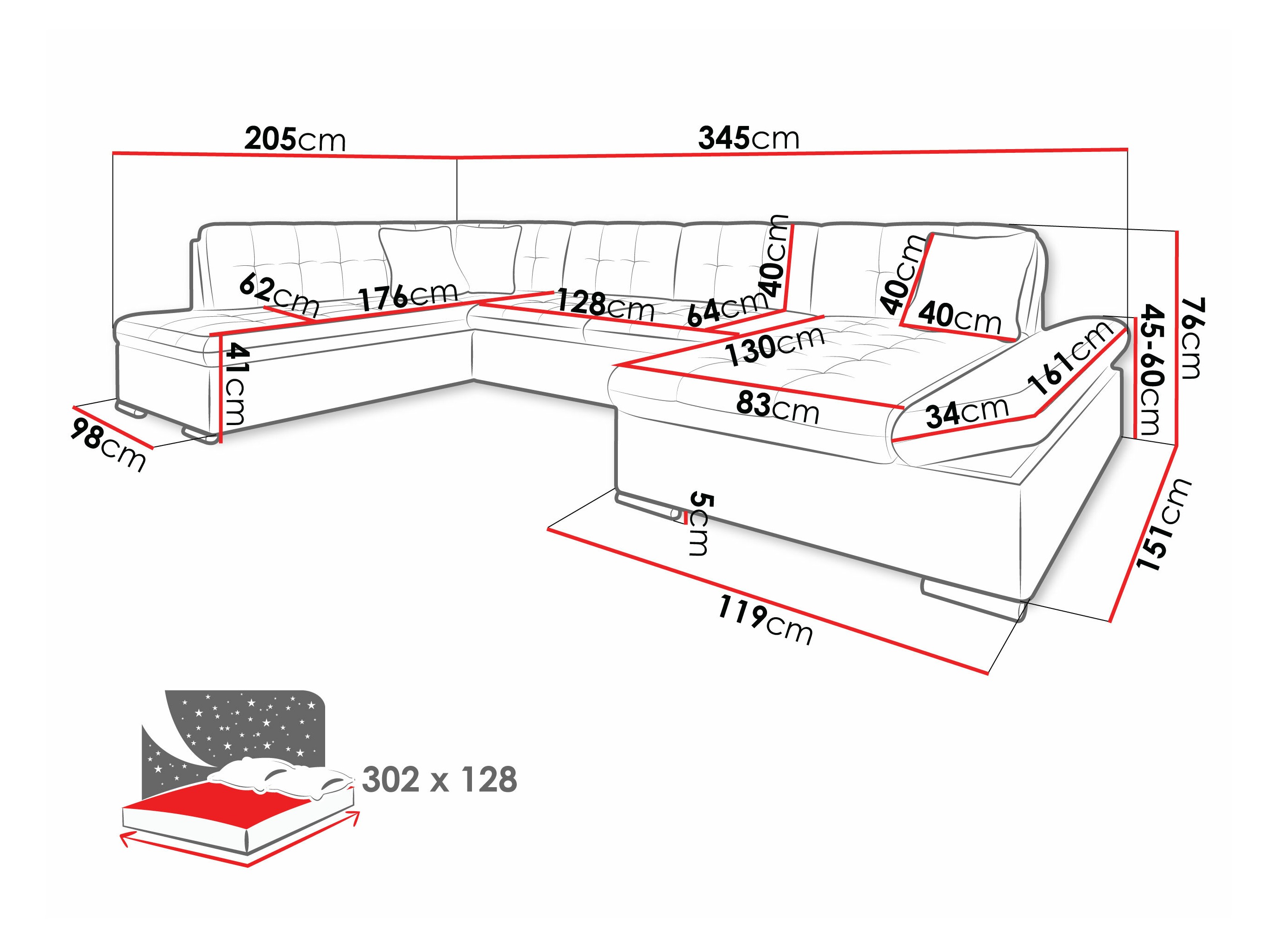 Kutna garnitura Comfivo 173 (Venus Velvet 2918 + Magic Velet 2258)