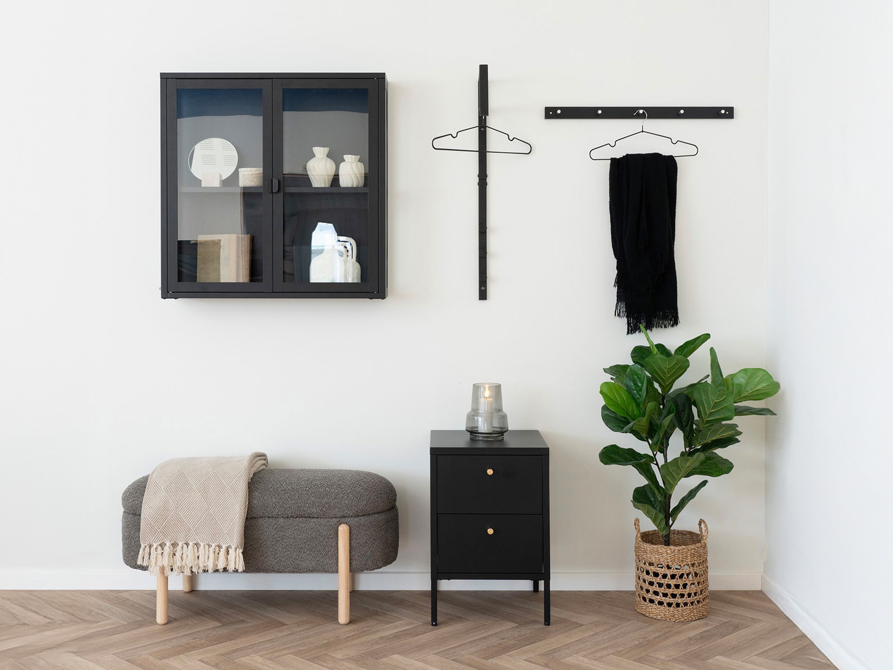 Zidni ormarić Romtolo 100 (Crna)