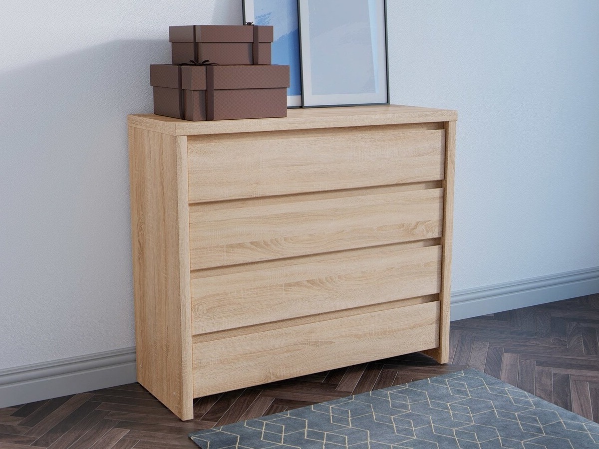 Komoda Nolroma 105 (Bijela + Sonoma hrast)