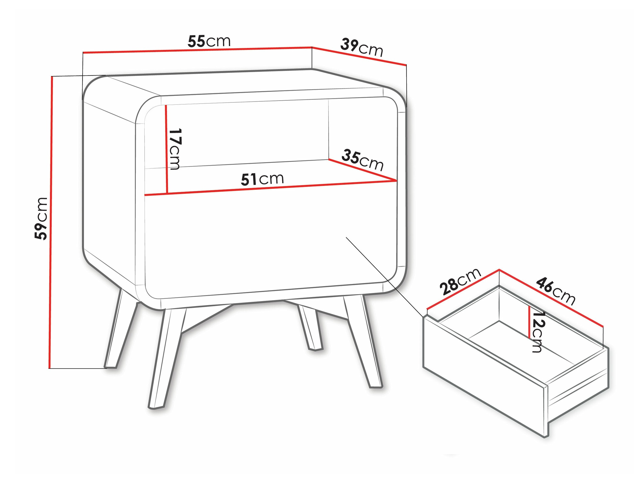 Noćni ormarić Talsalo 106