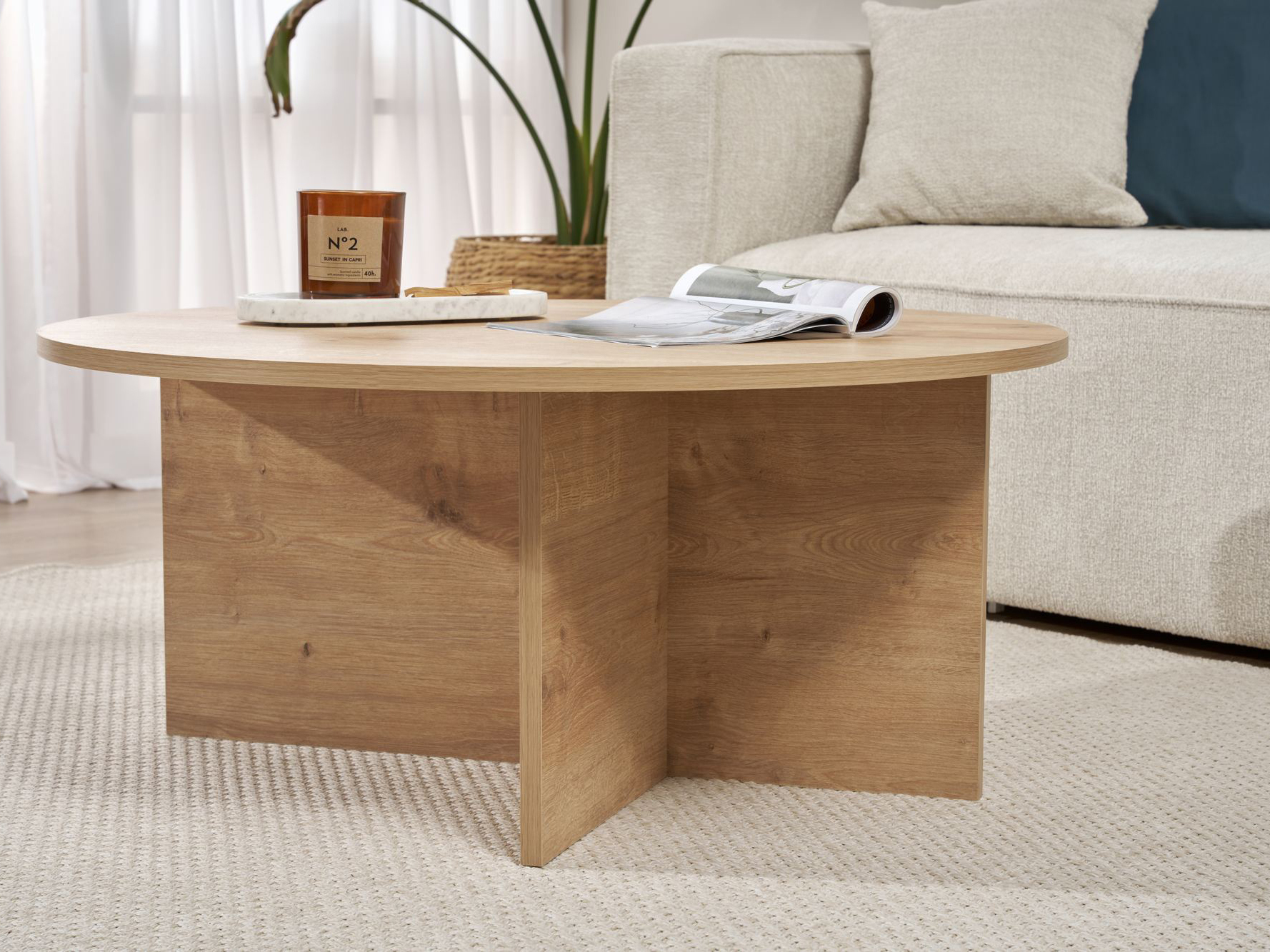 Stolić za kavu Novato 137 (Hrast)