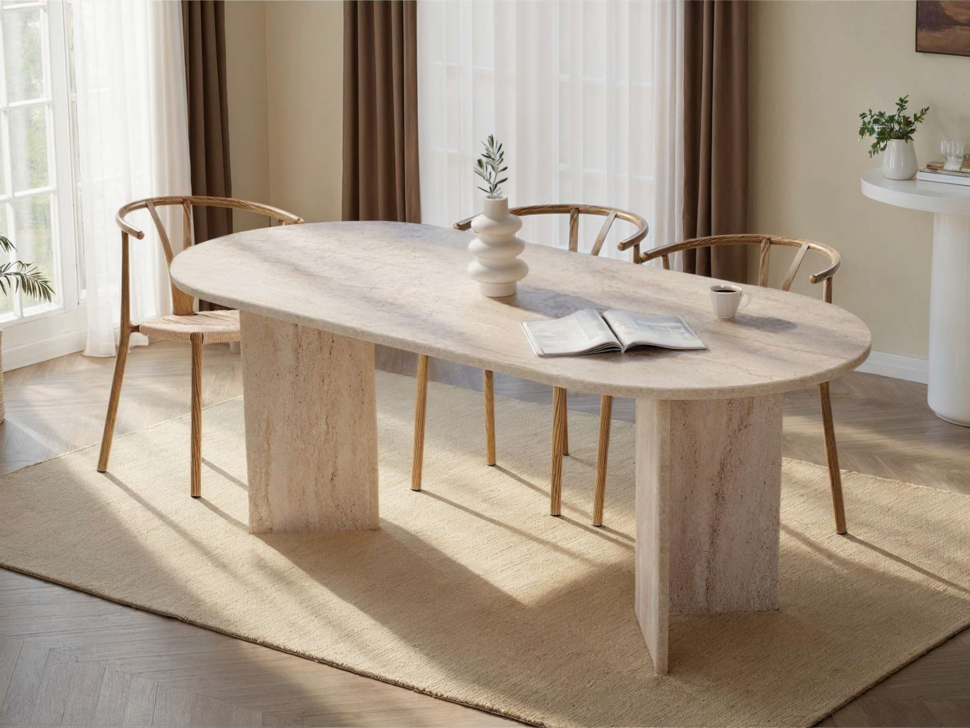 Stol Novato 138 (Svijetli travertin)