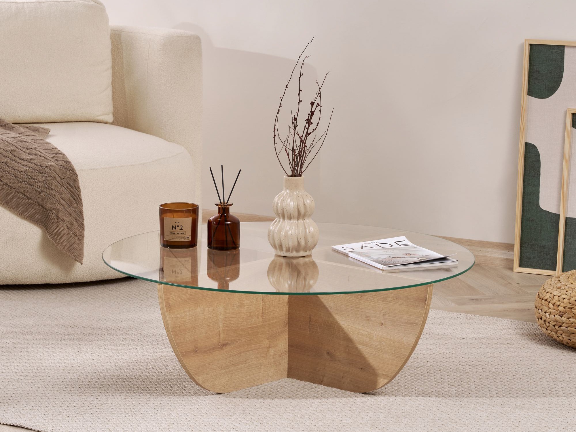 Stolić za kavu Novato 140 (Hrast)