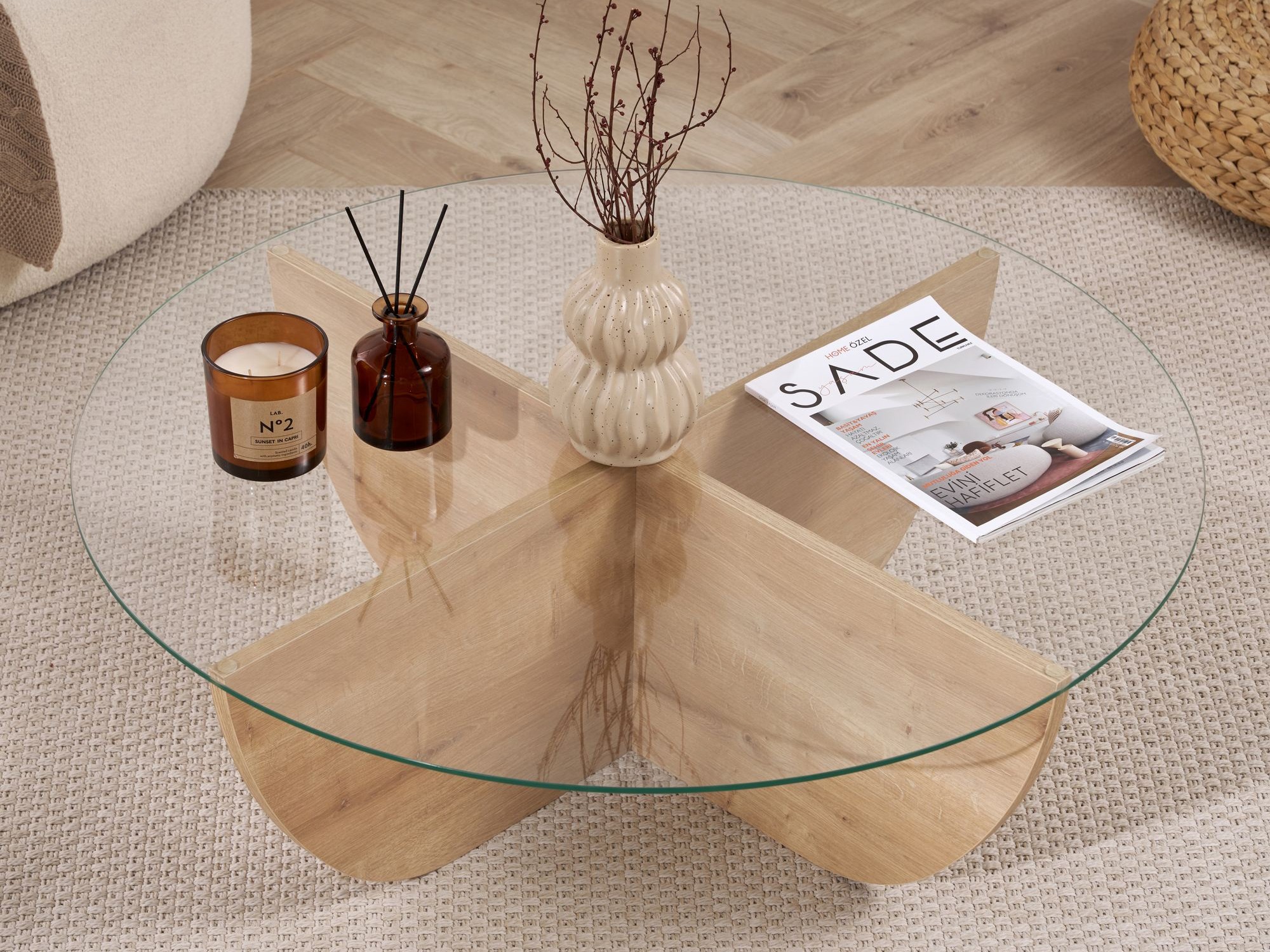 Stolić za kavu Novato 140 (Hrast)