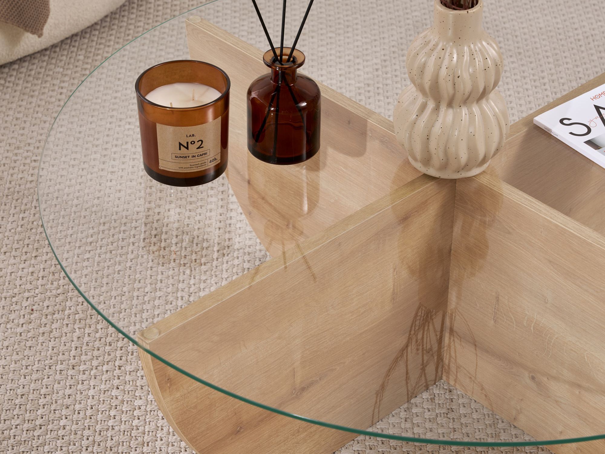 Stolić za kavu Novato 140 (Hrast)