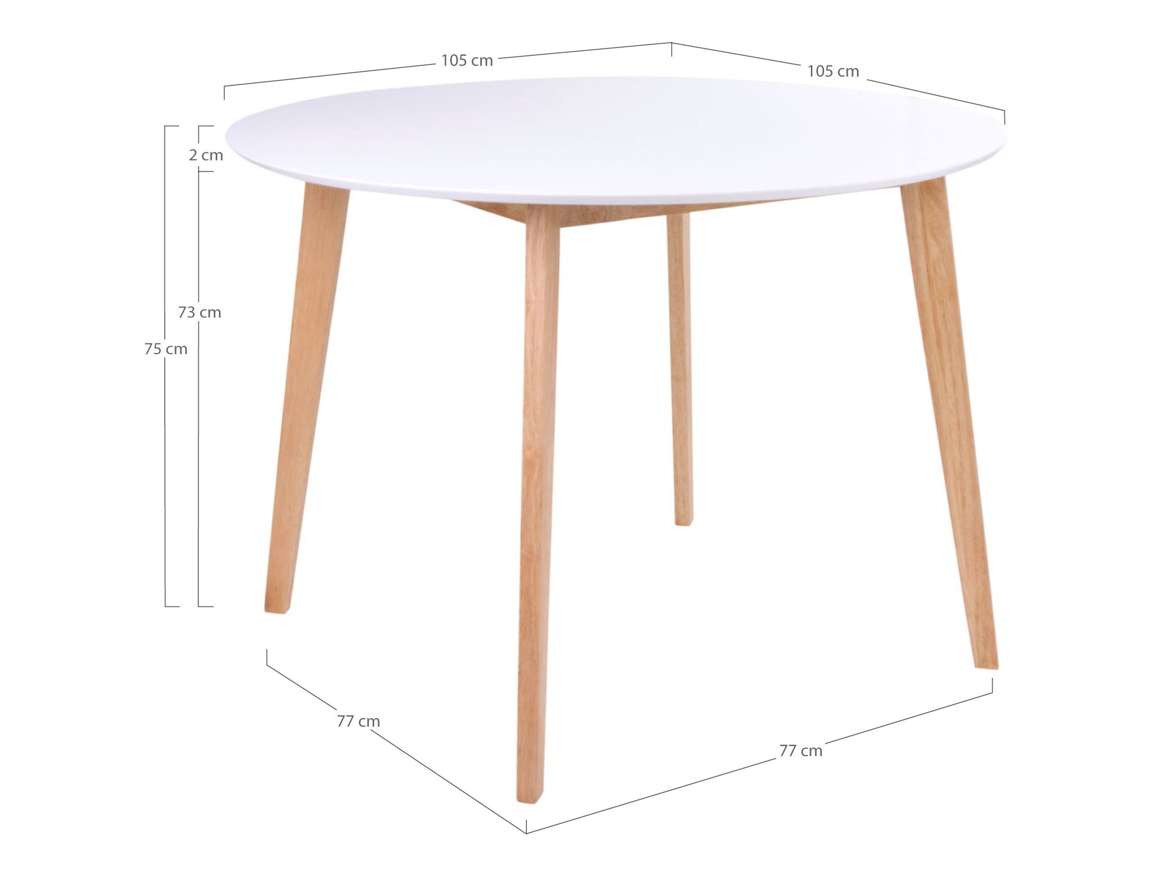 Stol Brea 110 (Bijela + Hrast)