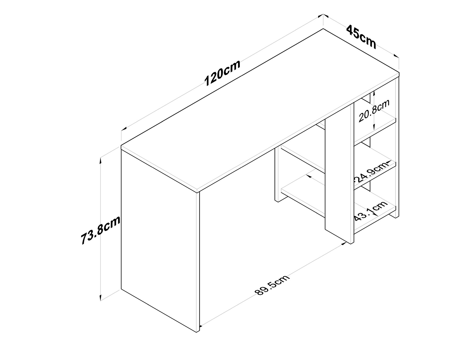 Uredski stol Catdelu 109 (Bijela + Orah)