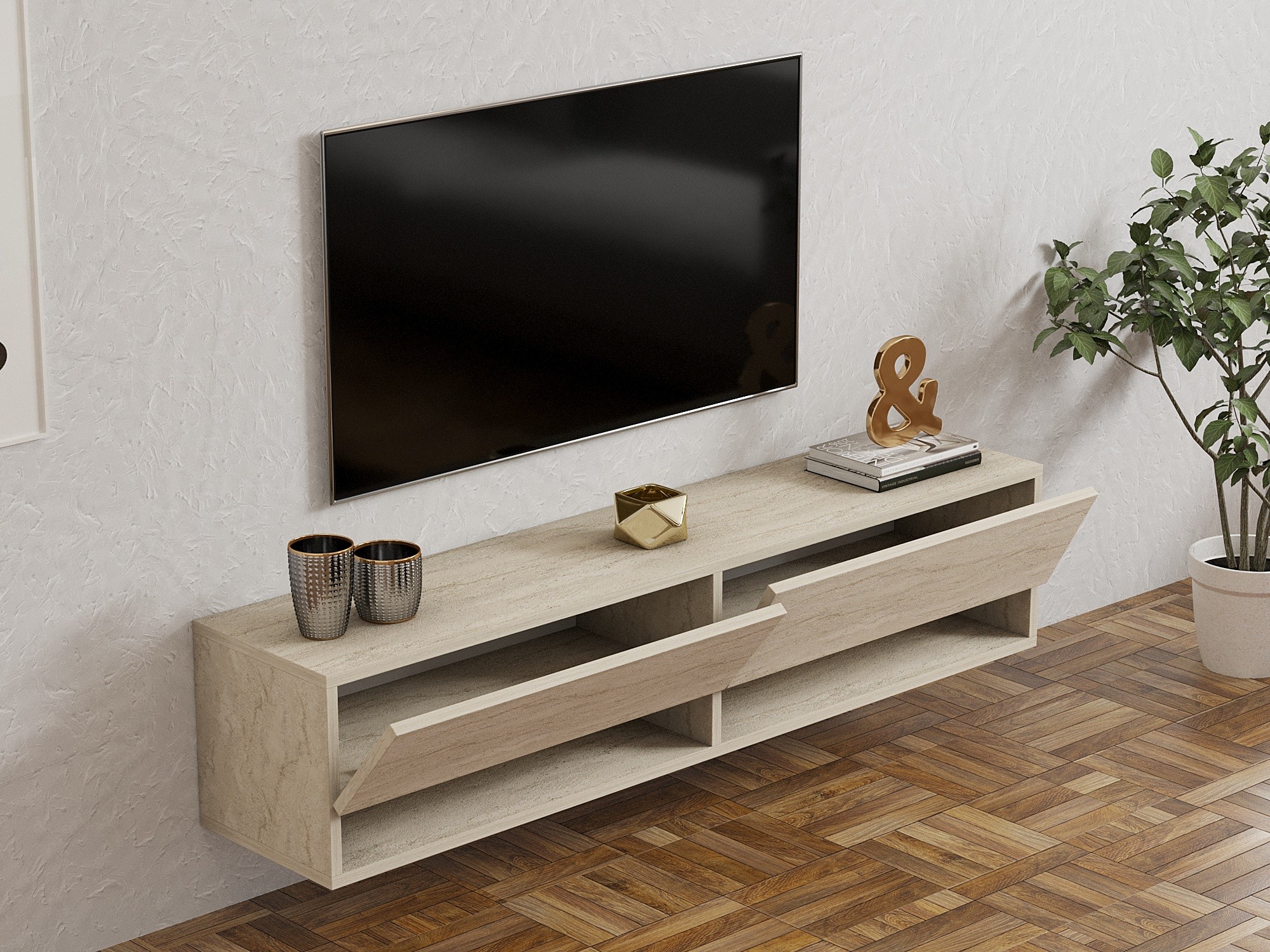 TV stol Kailua 2690 (Svijetla Travertine)