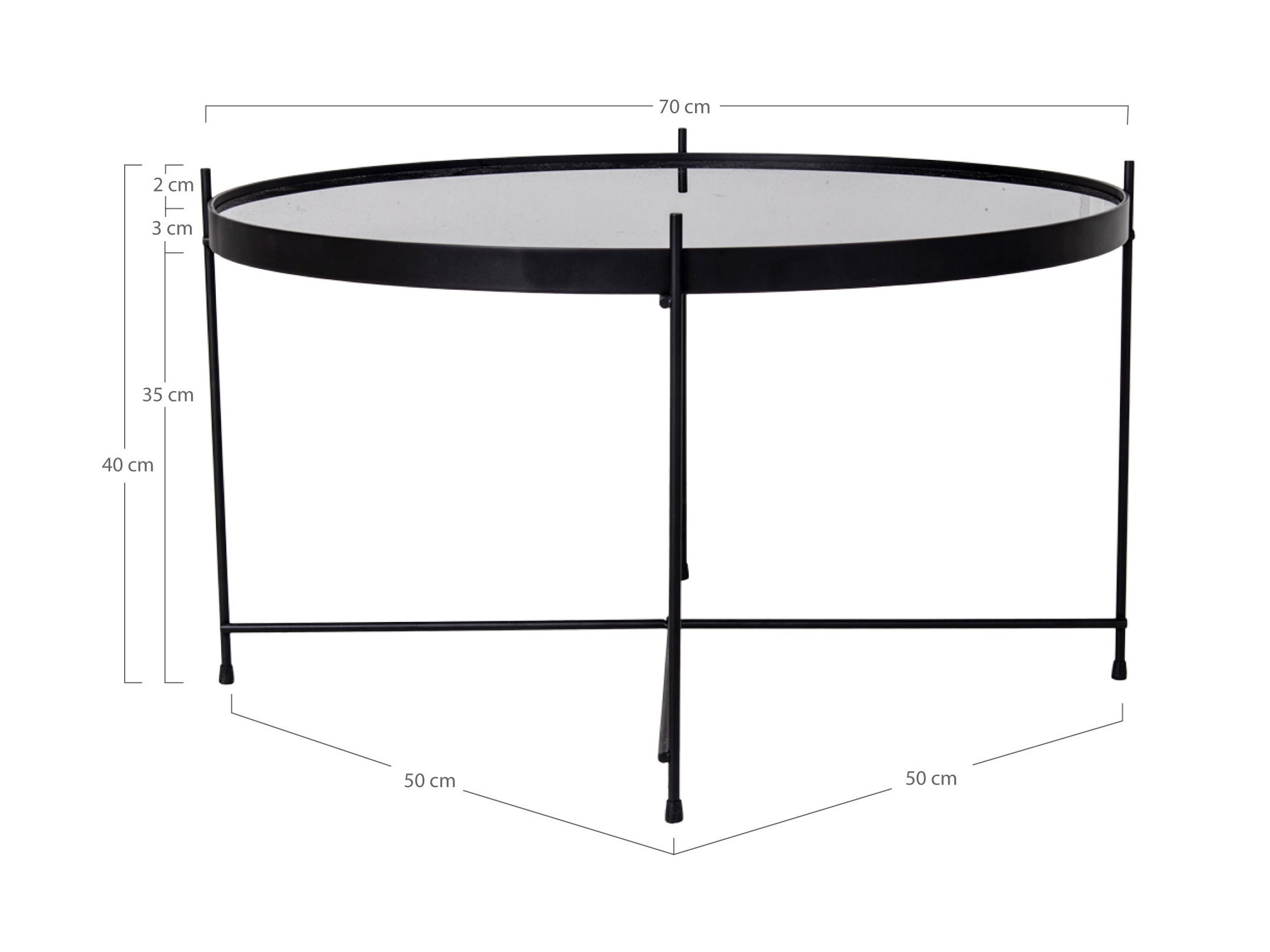 Stolić za kavu Brea 128 (Crna)
