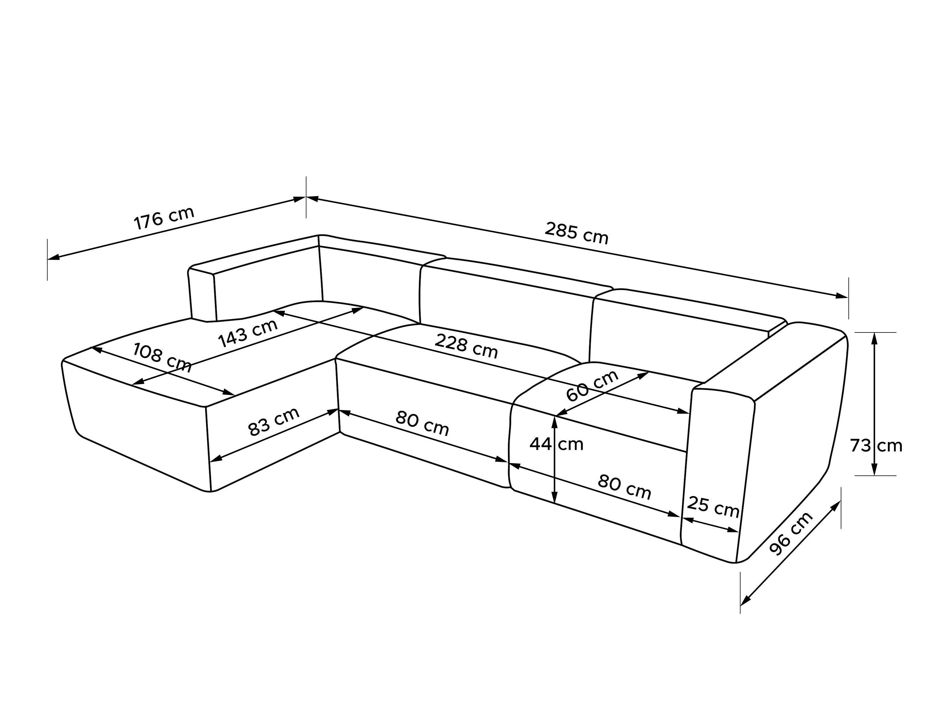 Modularna kutna garnitura Melteno 106 (Poso 22)