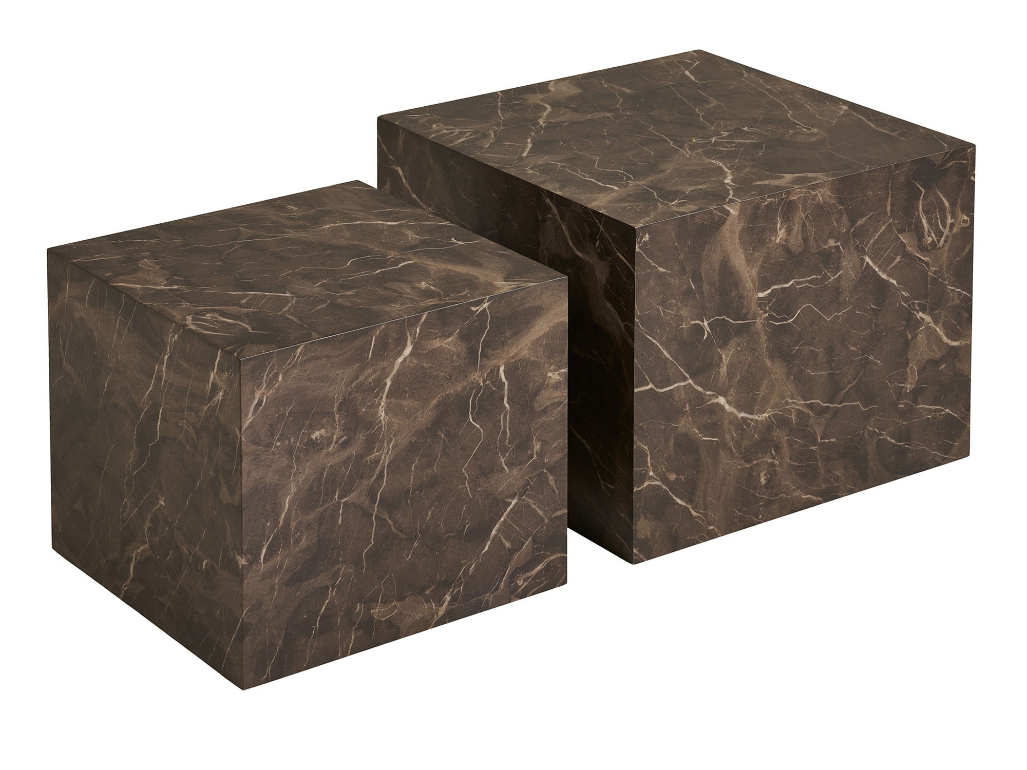 Set stolića za kavu Catavie 103 (Smeđi mramor)