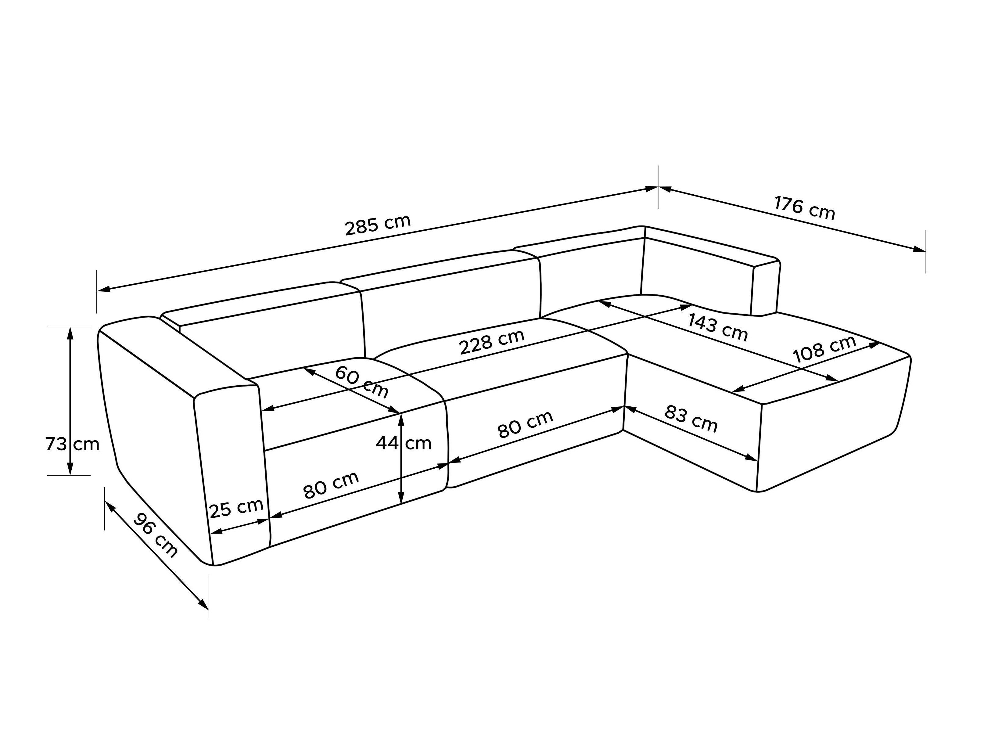 Modularna kutna garnitura Melteno 106 (City 77)