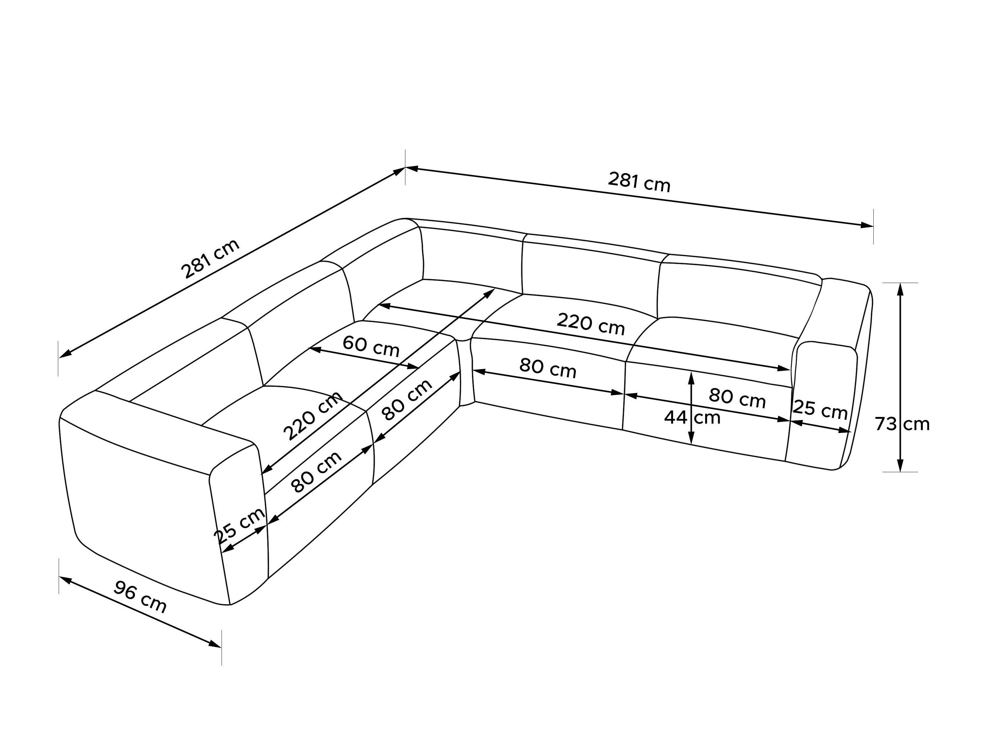 Modularna kutna garnitura Melteno 107 (City 98)