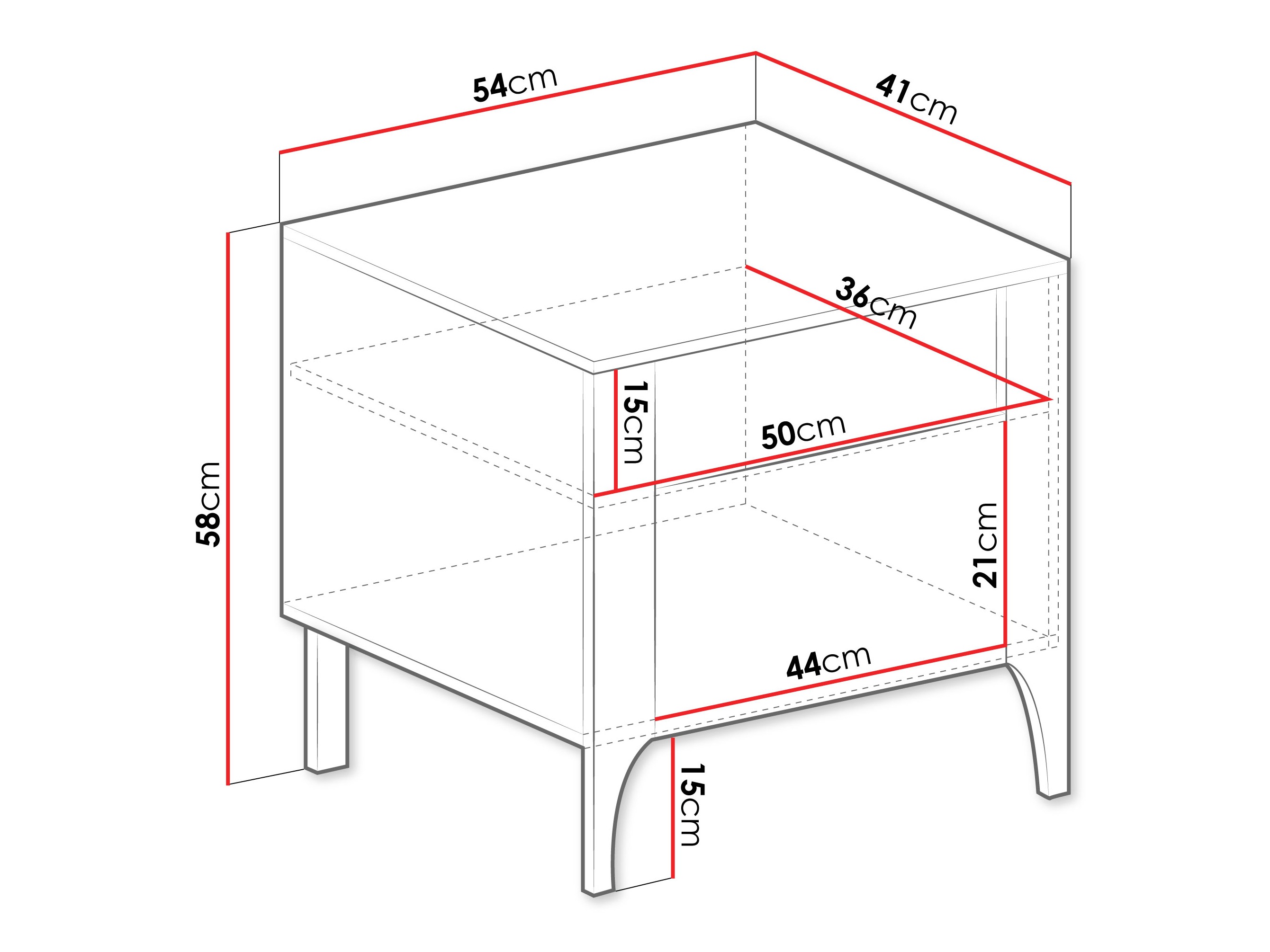 Noćni ormarić Mavtoru 110 (Crna)