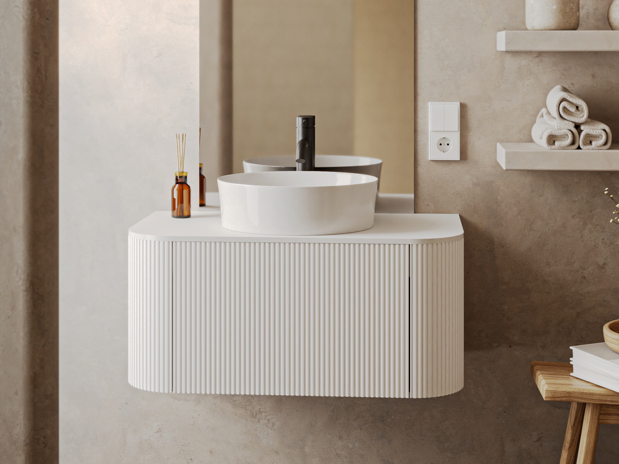 Zidni ormarić za umivaonik SC9497 s oštećenim pakiranjem