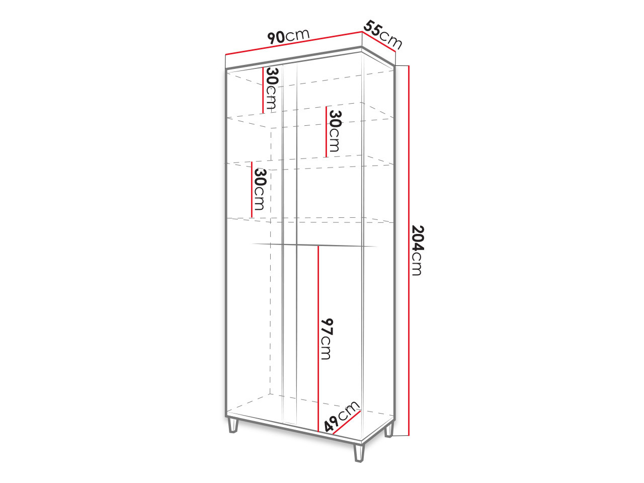 Ormar Florem (Bijela + Sjajno bijela + Svijetlo drvo)