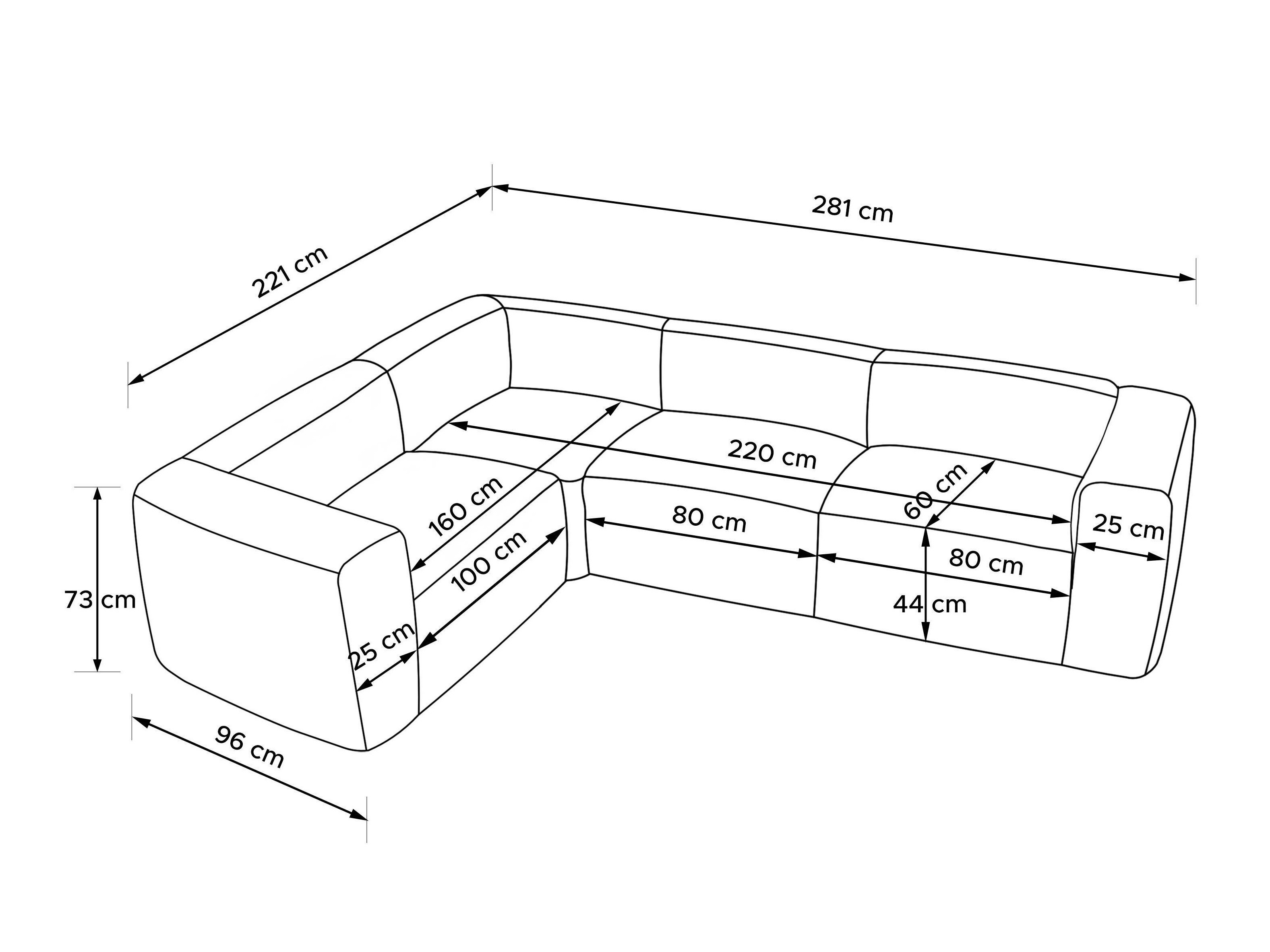 Modularna kutna garnitura Melteno 109 (Poso 01)