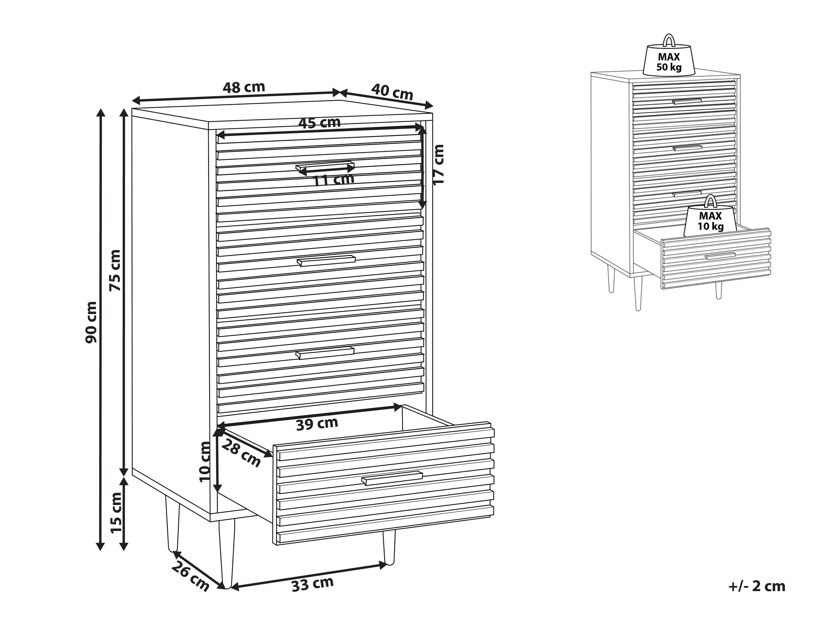 Komoda Berwyn 2912 (Svijetlo smeđa)