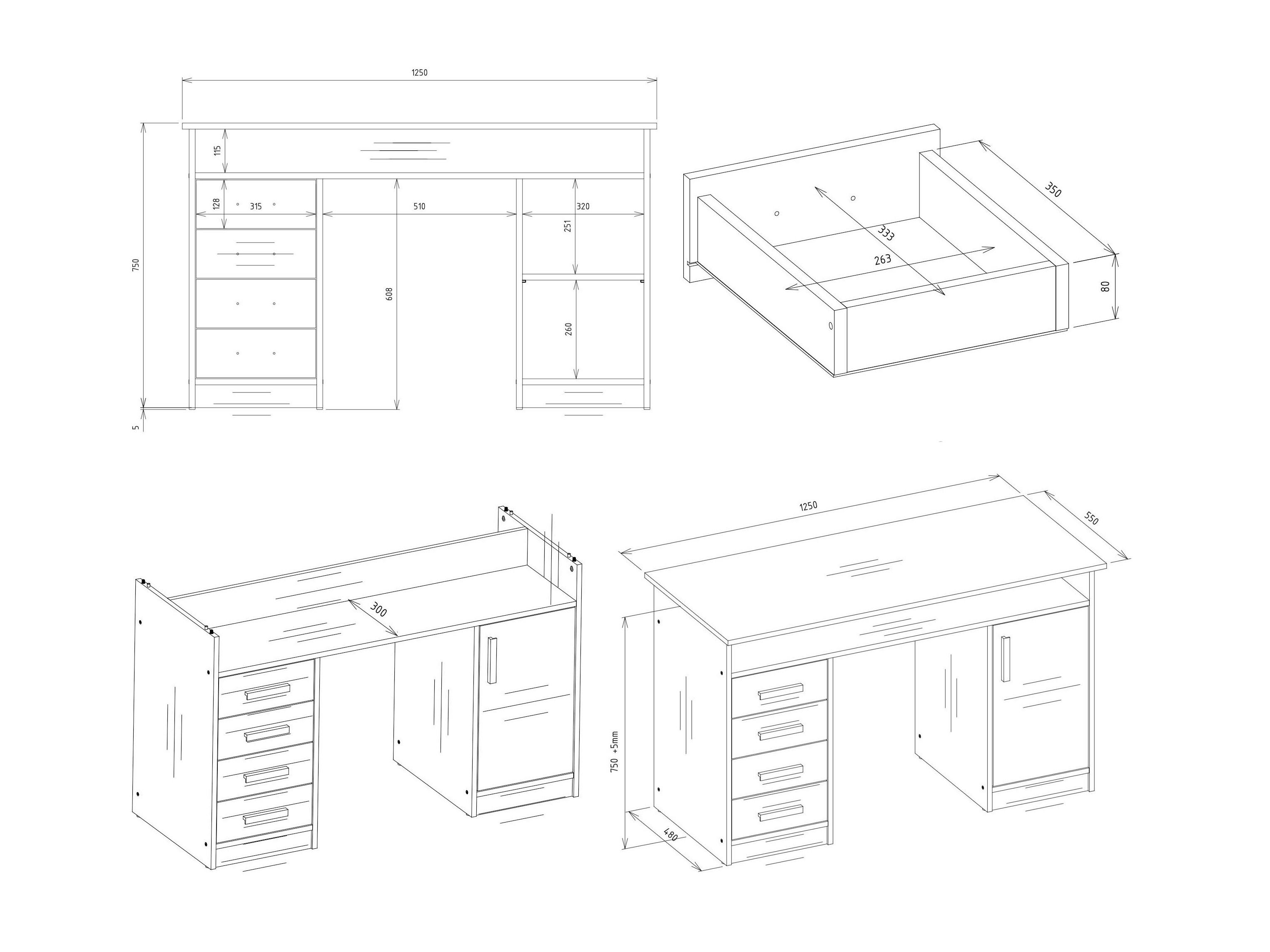 Uredski stol Mandeville 329 (Bijela)