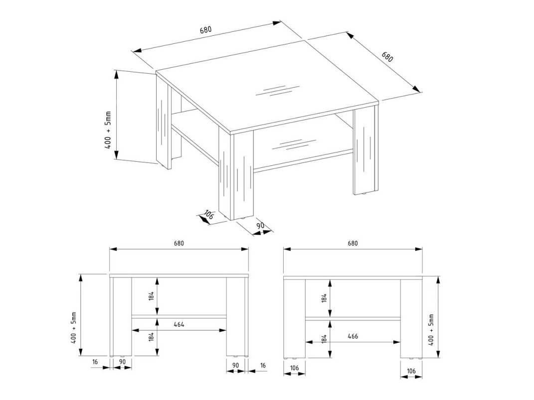 Stolić za kavu Mandeville 358