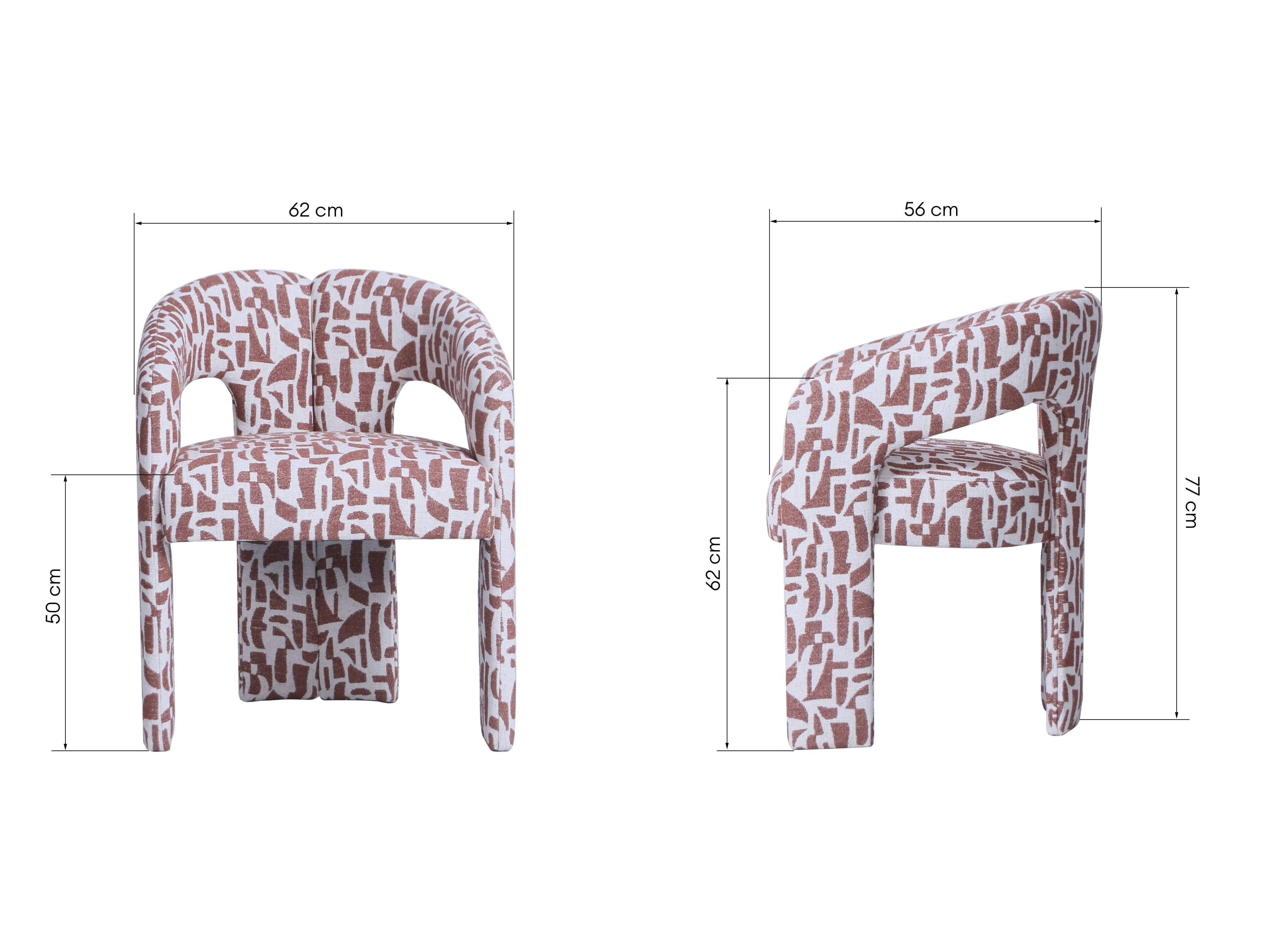 Stolica Burleson 125 (Bordo + Svijetlo smeđa)