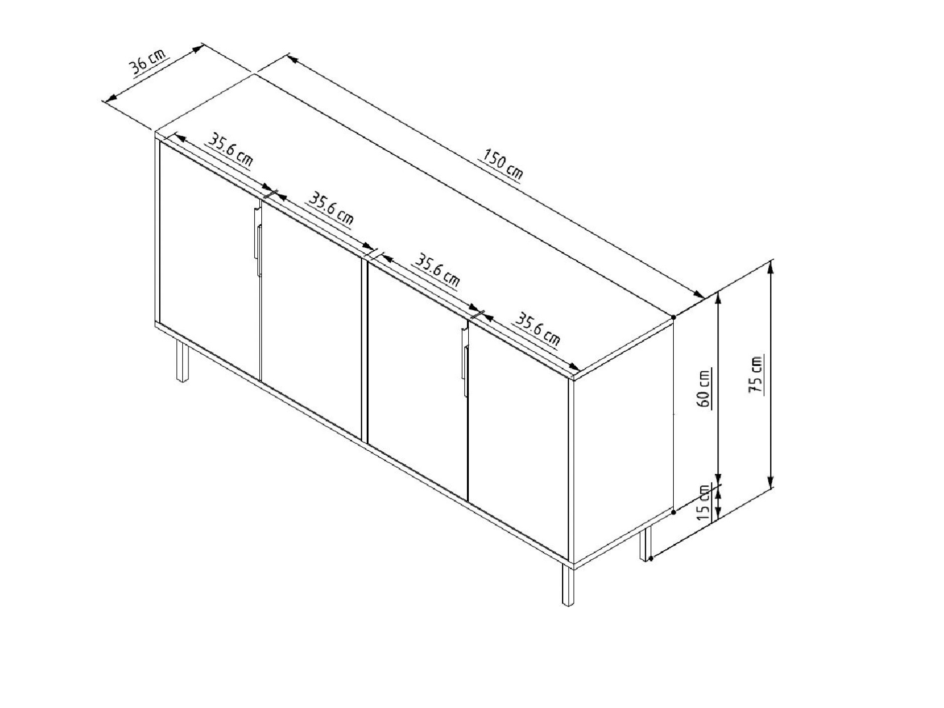 Ormarić Kailua 2707 (Bijela)