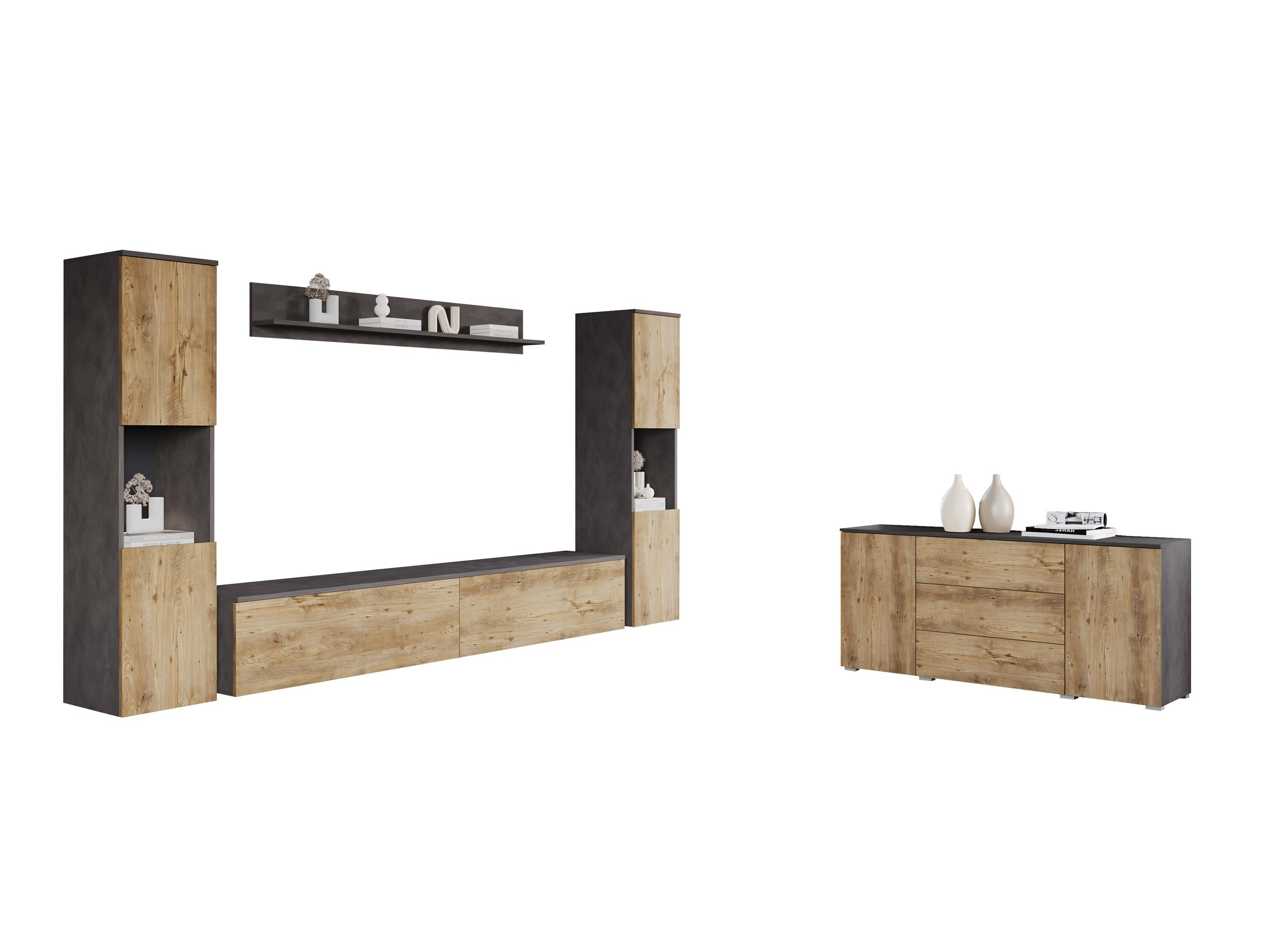 Set za dnevni boravak Sarasota 133 (Siva Matera + Kesten)