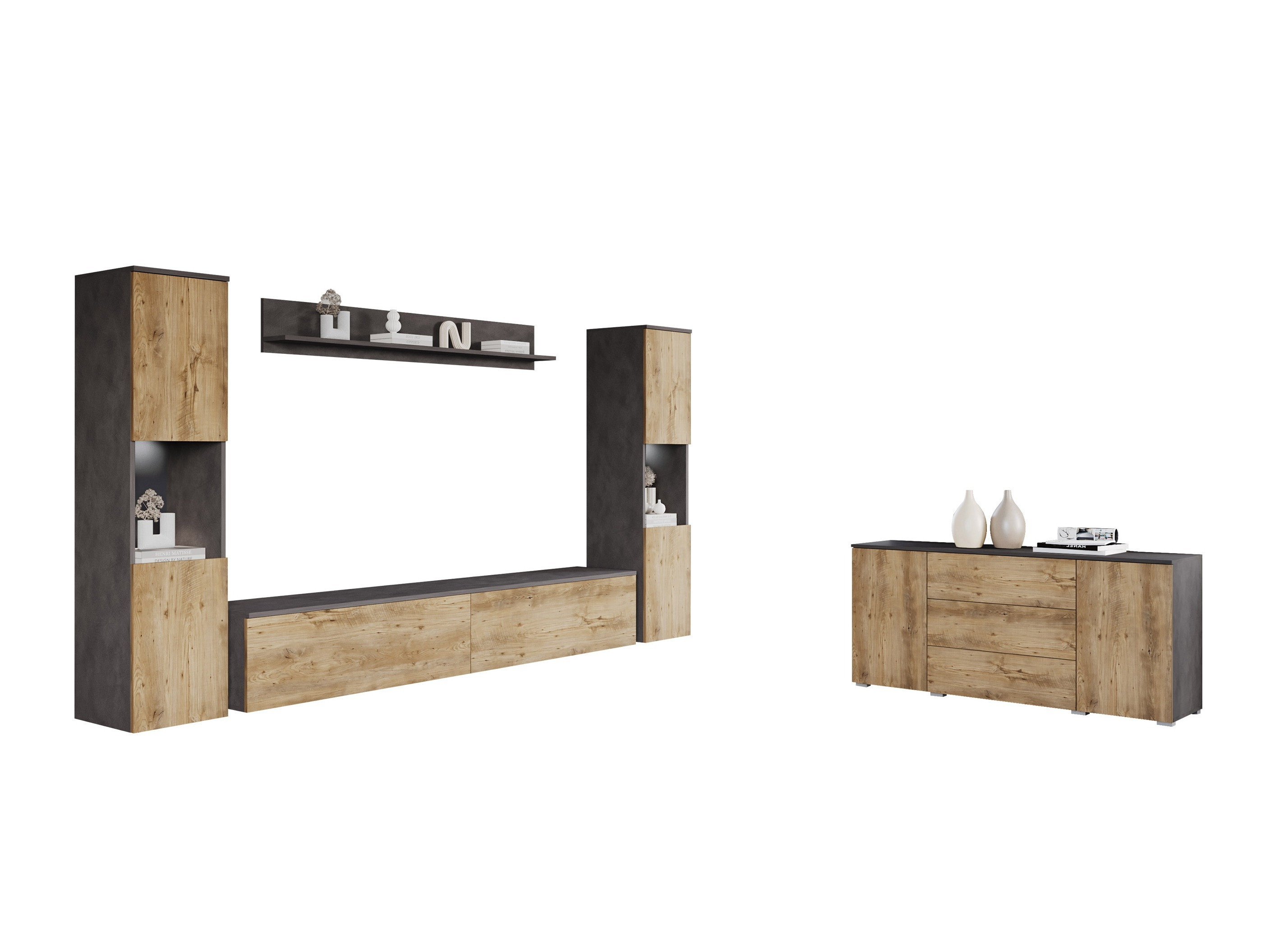 Set za dnevni boravak Sarasota 133 (Siva Matera + Kesten)