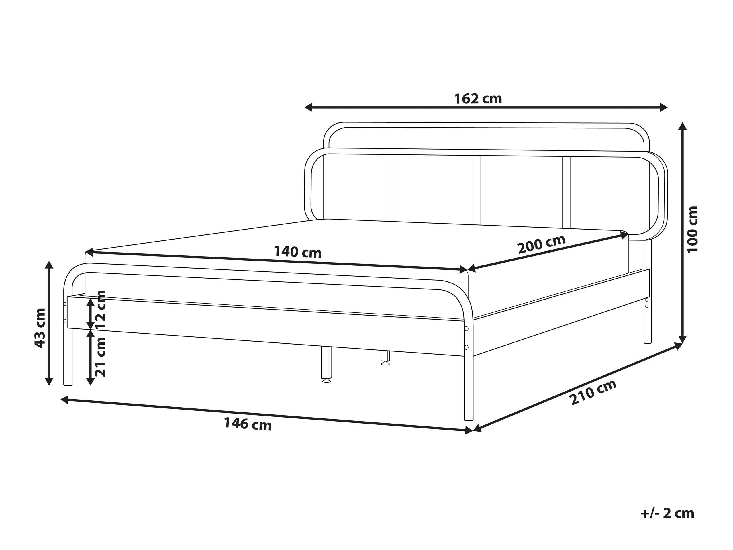 Krevet Berwyn 2034 (Svijetlo smeđa)