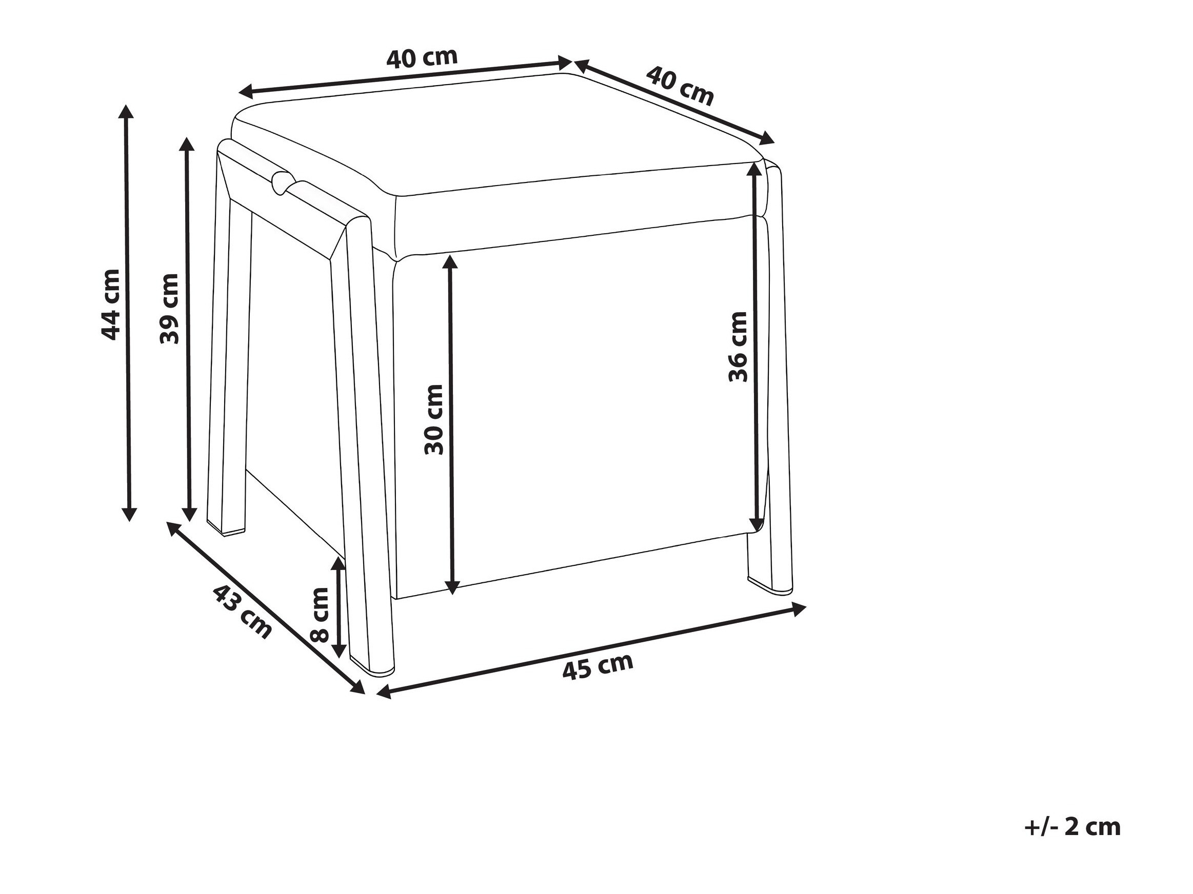Tabure Berwyn 2916 (Bordo)