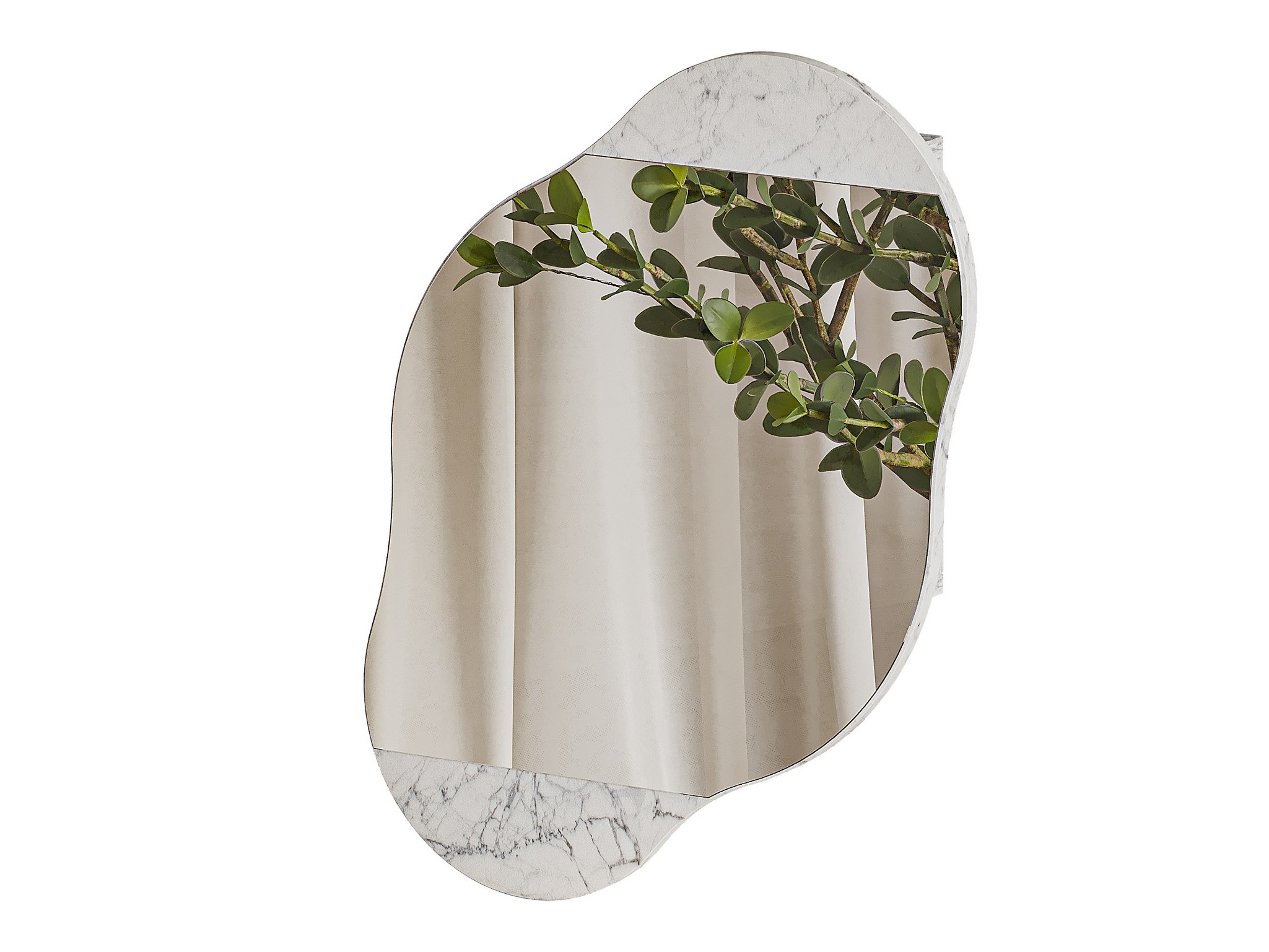 Kupaonski ormarić s ogledalom Kailua 2711 (Bijeli mramor)