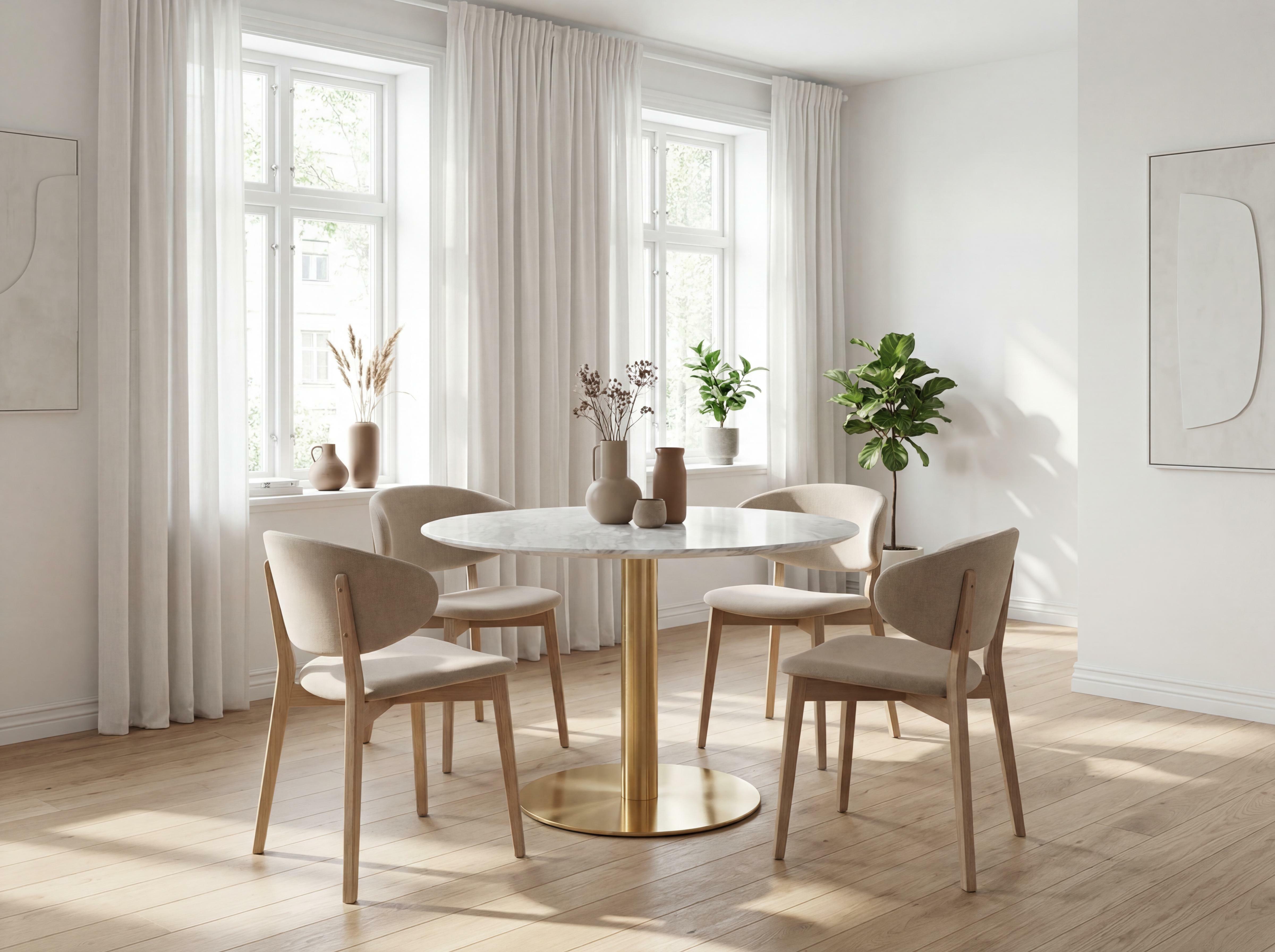 Stol Elbelia 103 (Zlatna + Bijeli mramor)