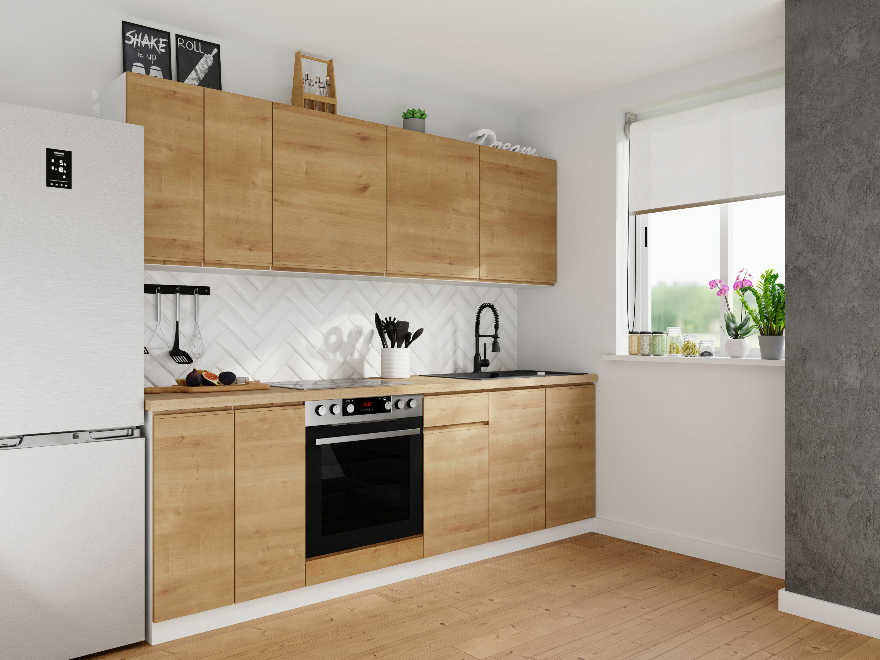 Modularan zidni ormarić Soli Oak 144