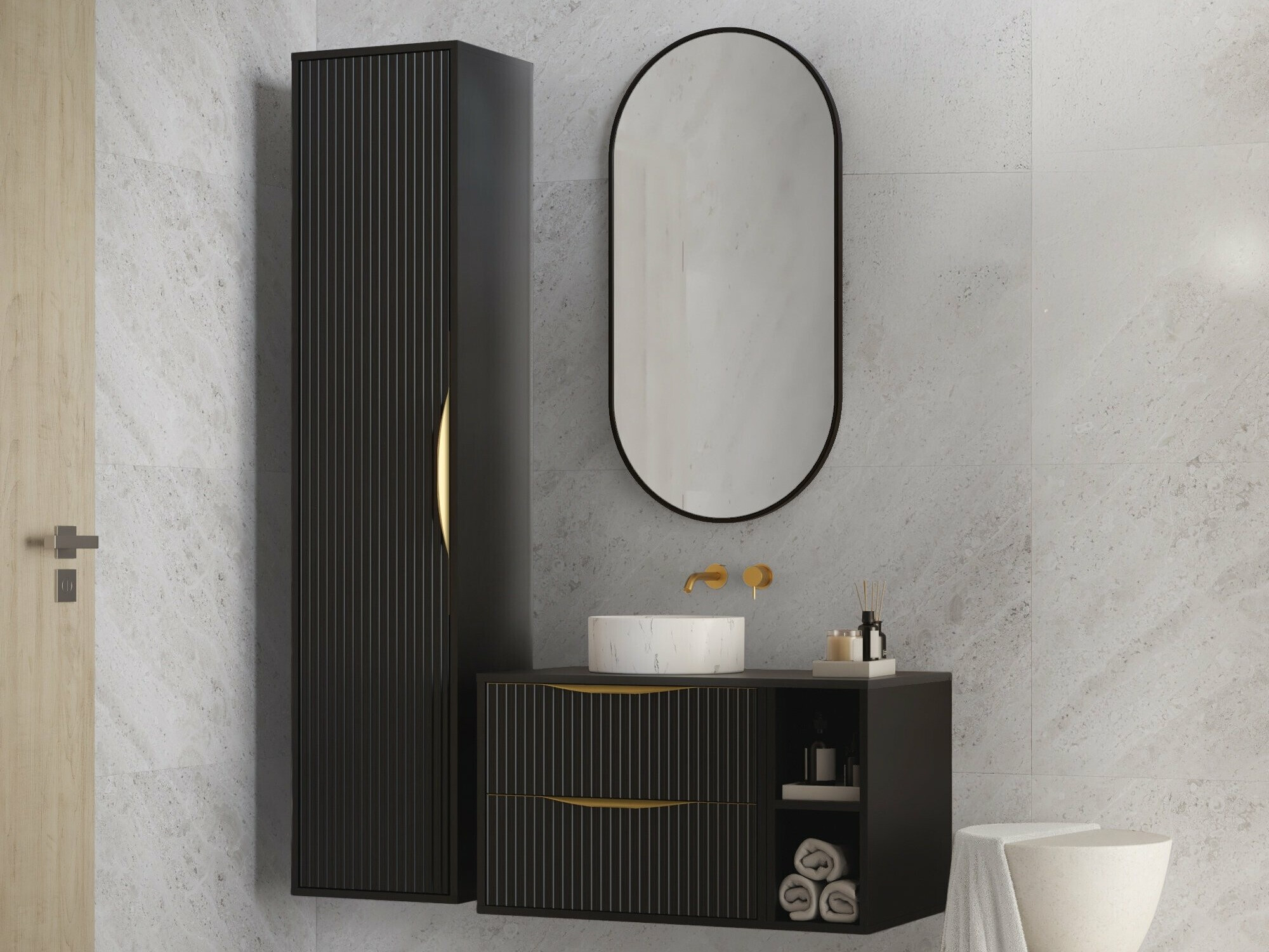 Zidni ormarić za umivaonik SC9544 s oštećenim pakiranjem