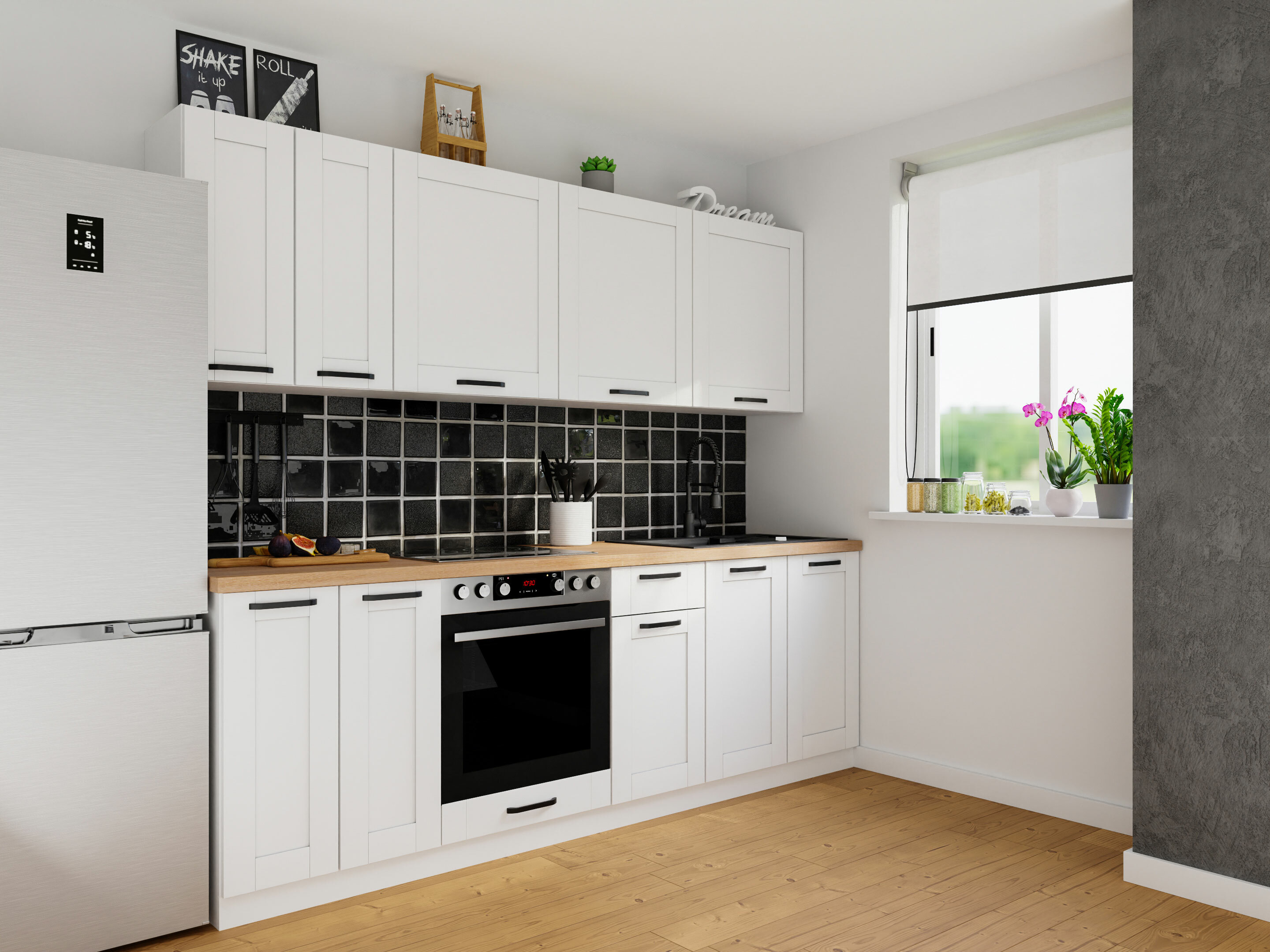 Modularan zidni ormarić Eva White 145
